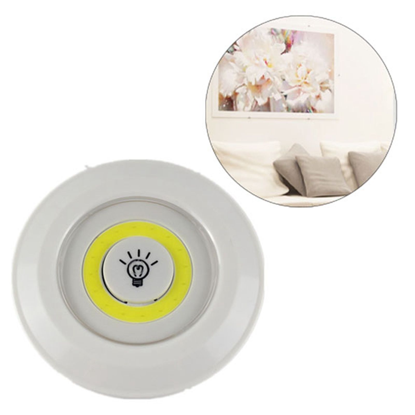 COB Smart Wireless Remote Control Night Light Decorative Kitchen Closet Staircase Aisle Bathroom Lighting Mini Touch LED Light with Remote Control - Image 3