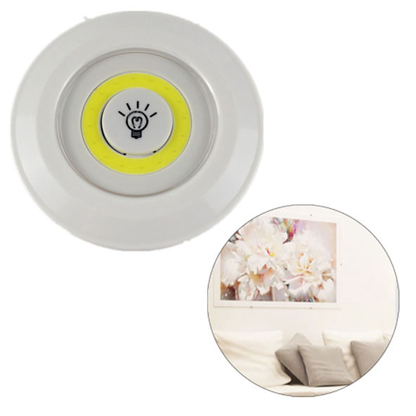 COB Smart Wireless Remote Control Night Light Decorative Kitchen Closet Staircase Aisle Bathroom Lighting Mini Touch LED Light with Remote Control - Image 4