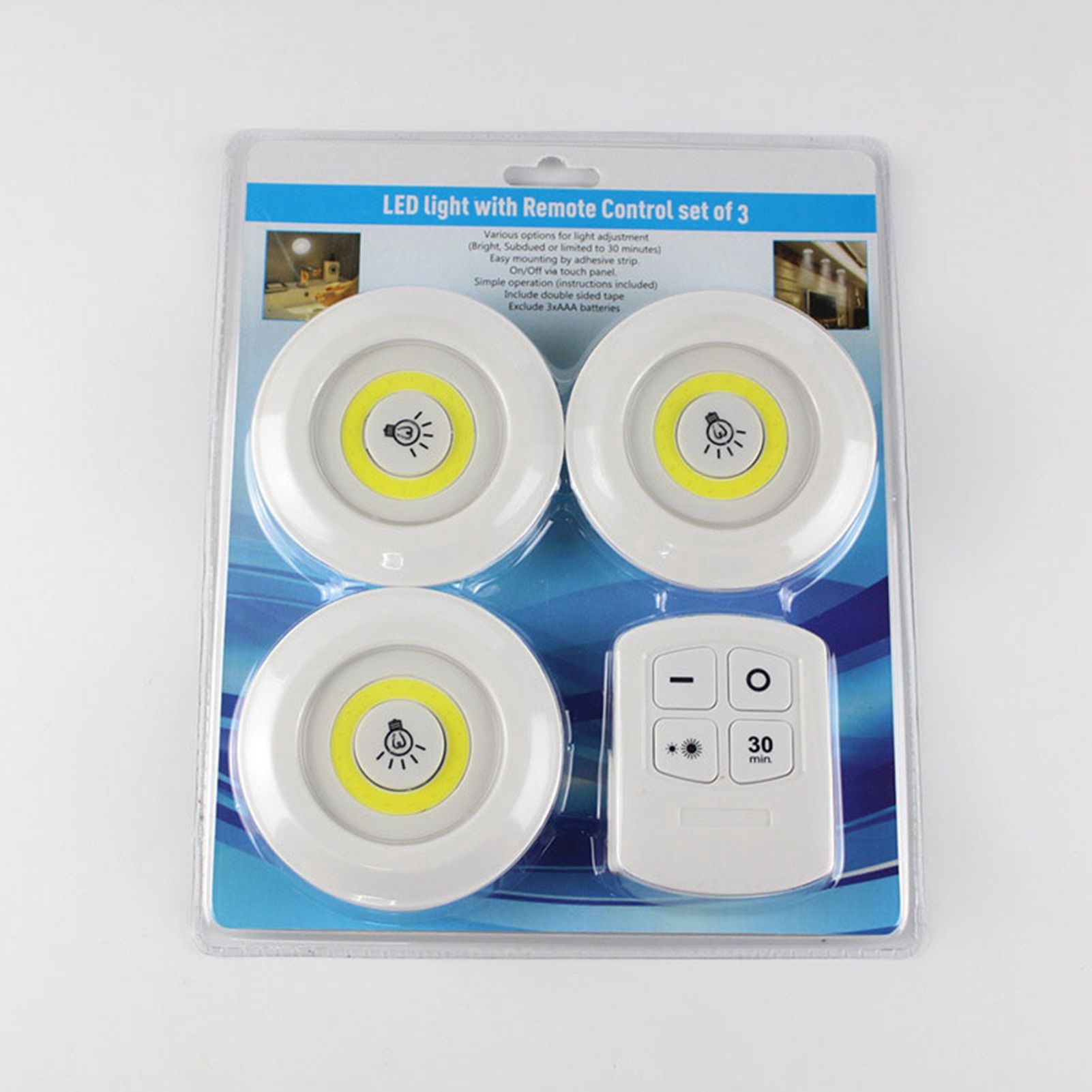 COB Smart Wireless Remote Control Night Light Decorative Kitchen Closet Staircase Aisle Bathroom Lighting Mini Touch LED Light with Remote Control - Image 8