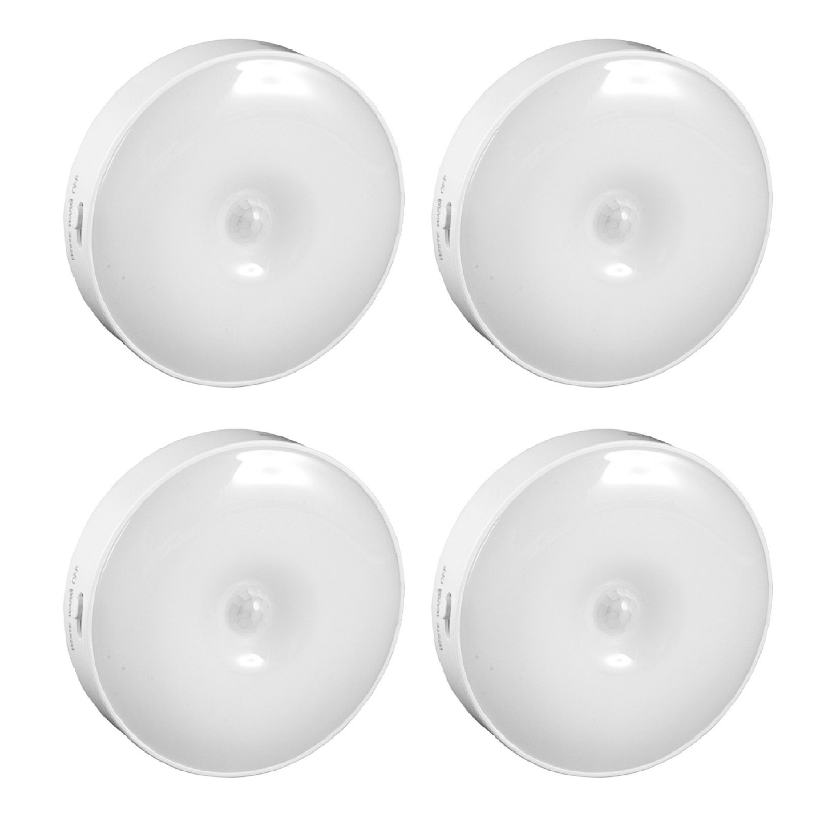 4Pcs Motion Sensor Night Light Rechargeable LED Lamp Auto On Off Warm White Lighting for Home - Image 1