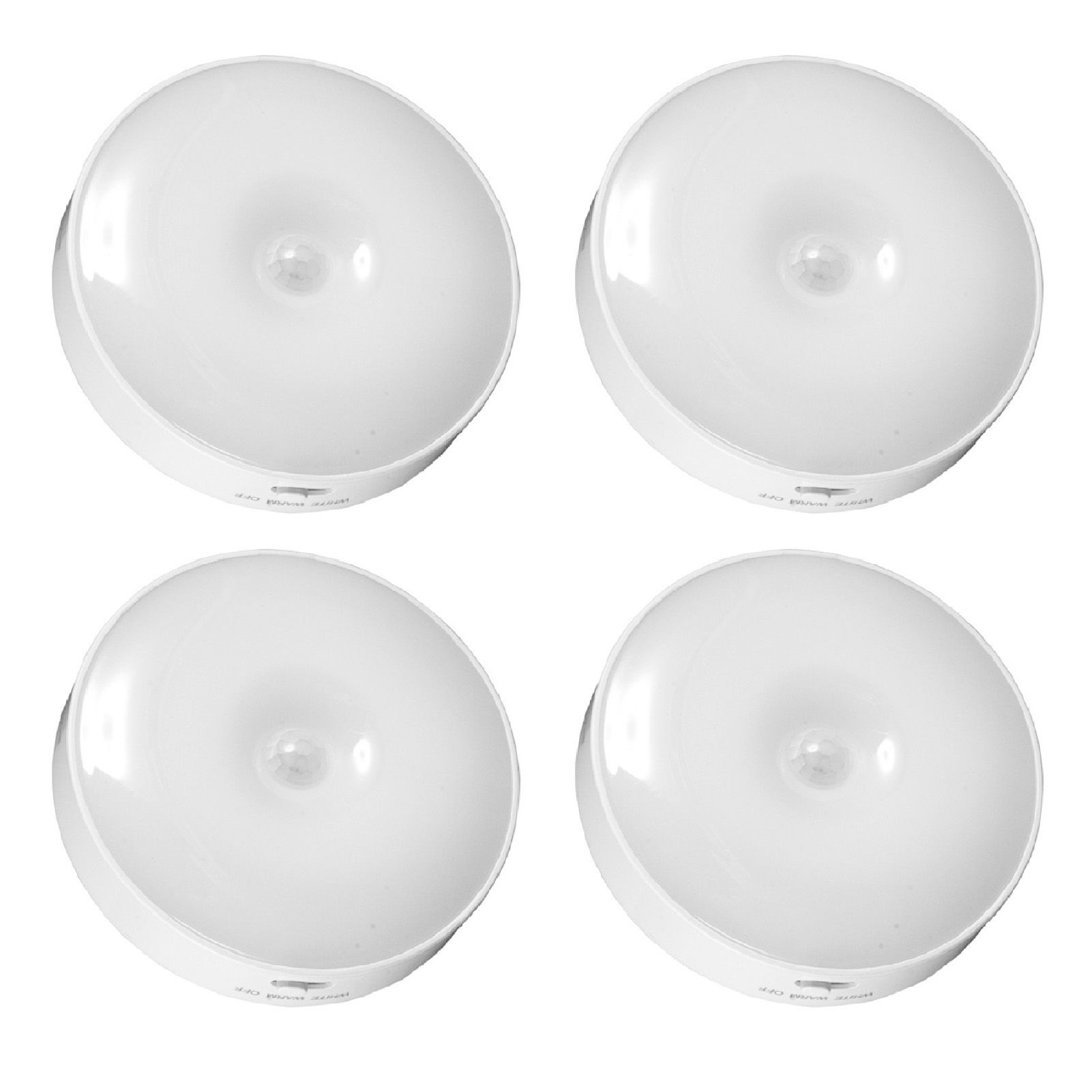 4Pcs Motion Sensor Night Light Rechargeable LED Lamp Auto On Off Warm White Lighting for Home - Image 2