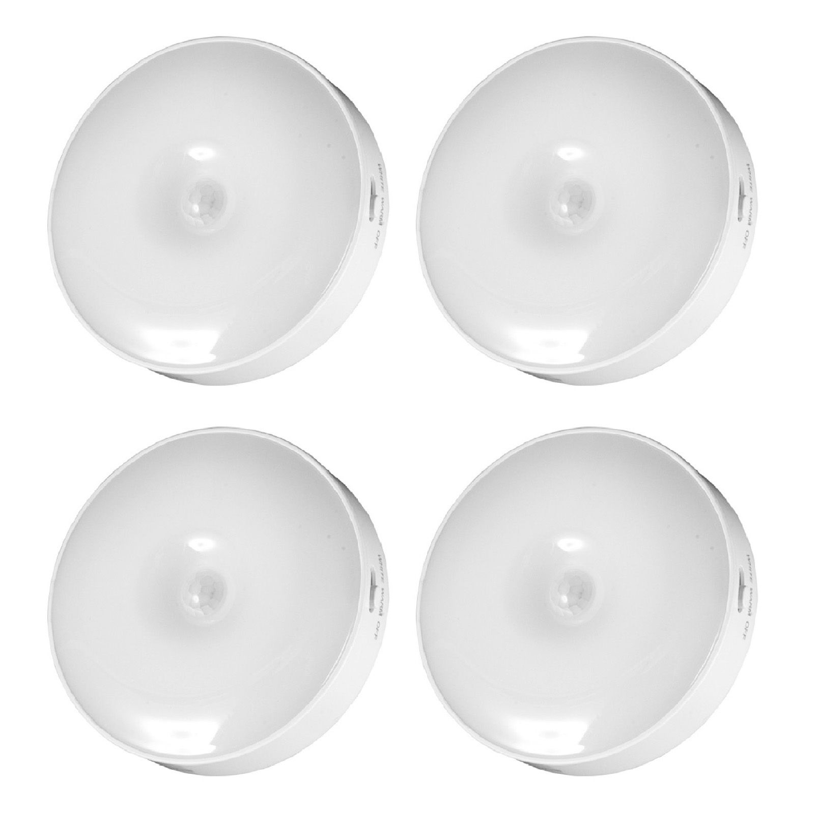 4Pcs Motion Sensor Night Light Rechargeable LED Lamp Auto On Off Warm White Lighting for Home - Image 3