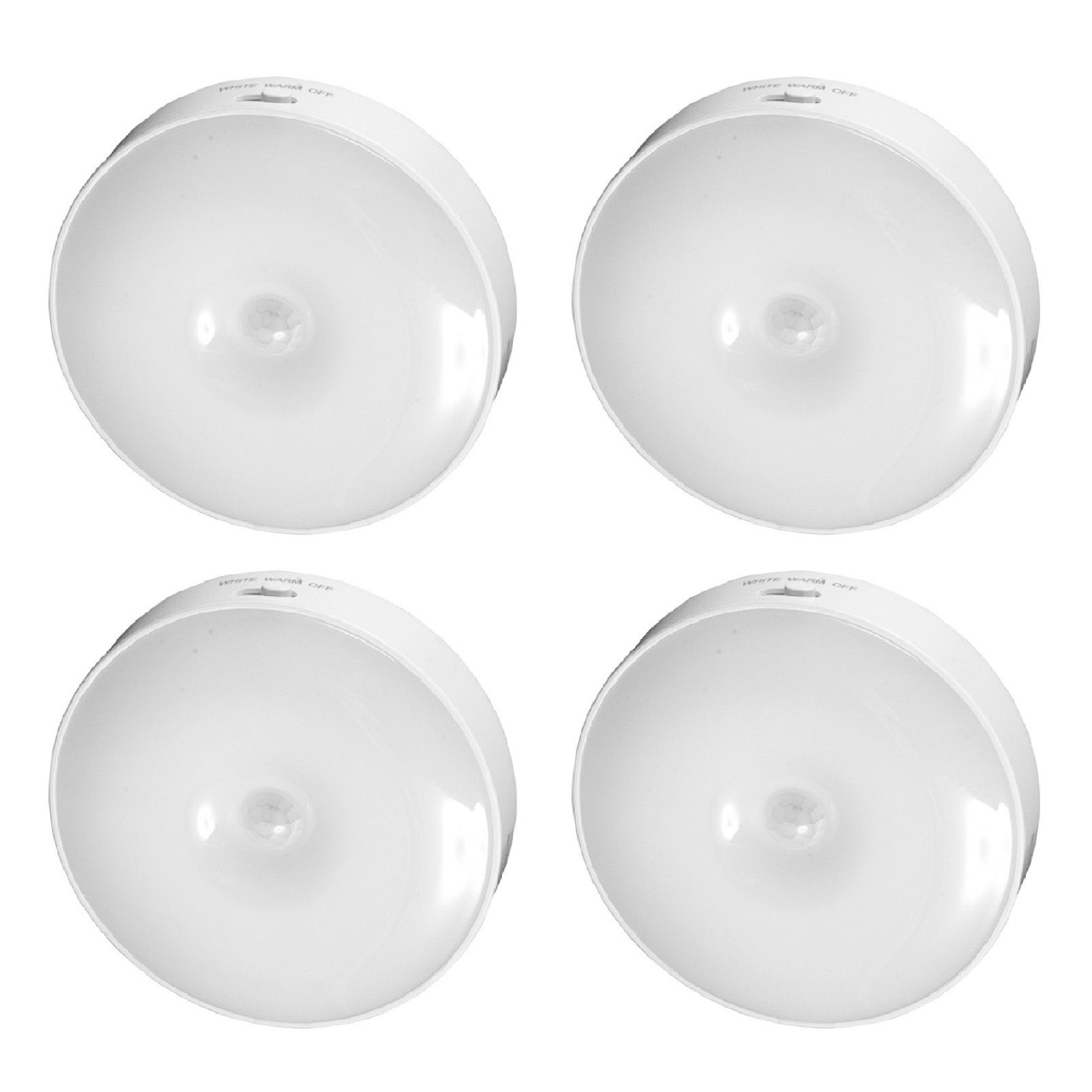4Pcs Motion Sensor Night Light Rechargeable LED Lamp Auto On Off Warm White Lighting for Home - Image 4