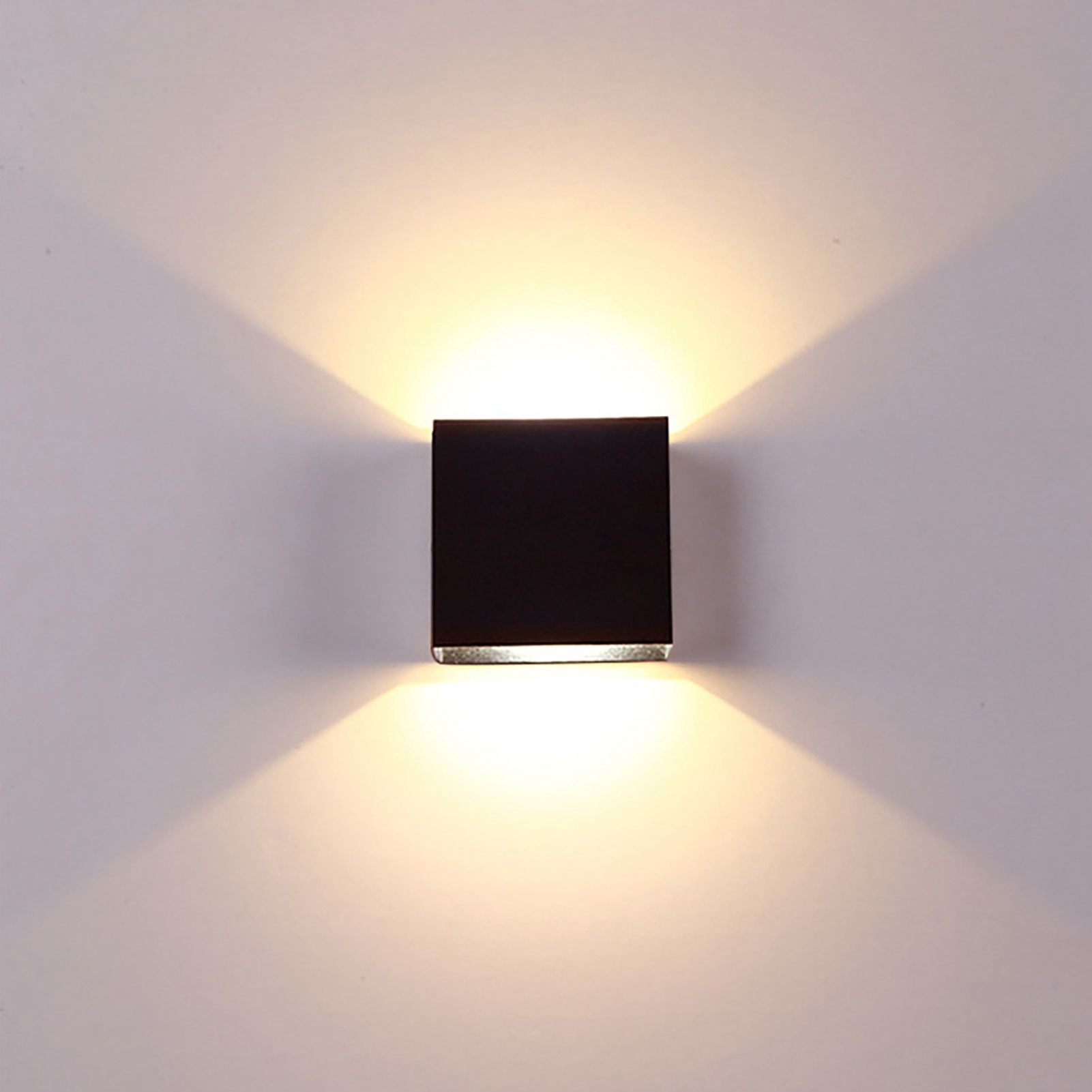Modern LED Wall Sconce Aluminum Indoor LED Wall Mounted Lamp for Bedroom Hallway Black 10W Warm Light 3000K - Image 5