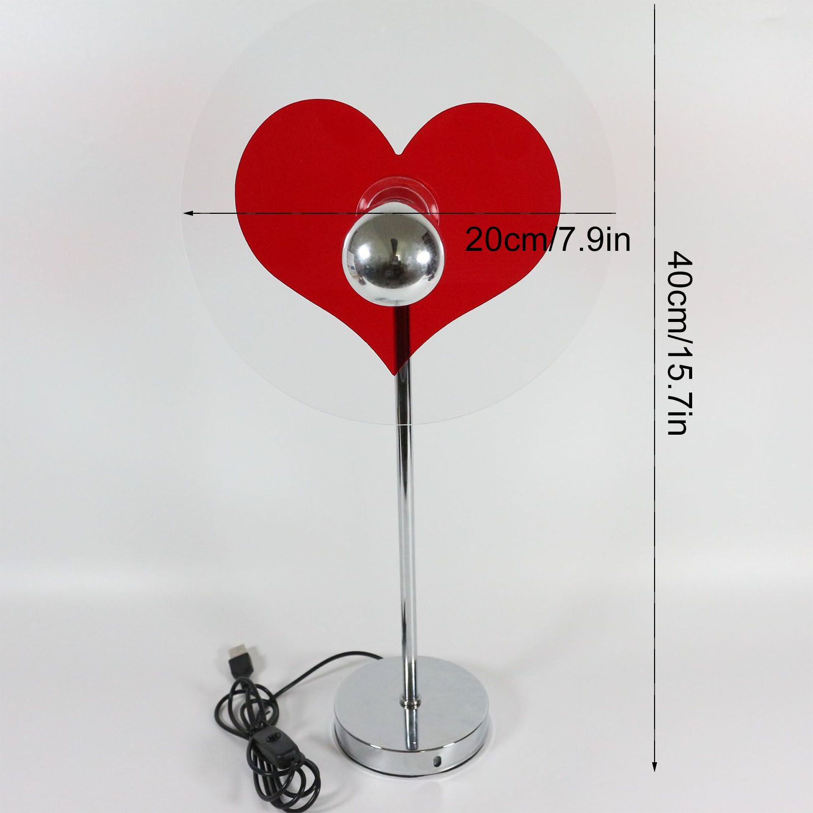 Heart Shaped Projection Table Lamp 4W Sweet Warm 360 Degree Rotatable Decorative Ambient Light - Image 7