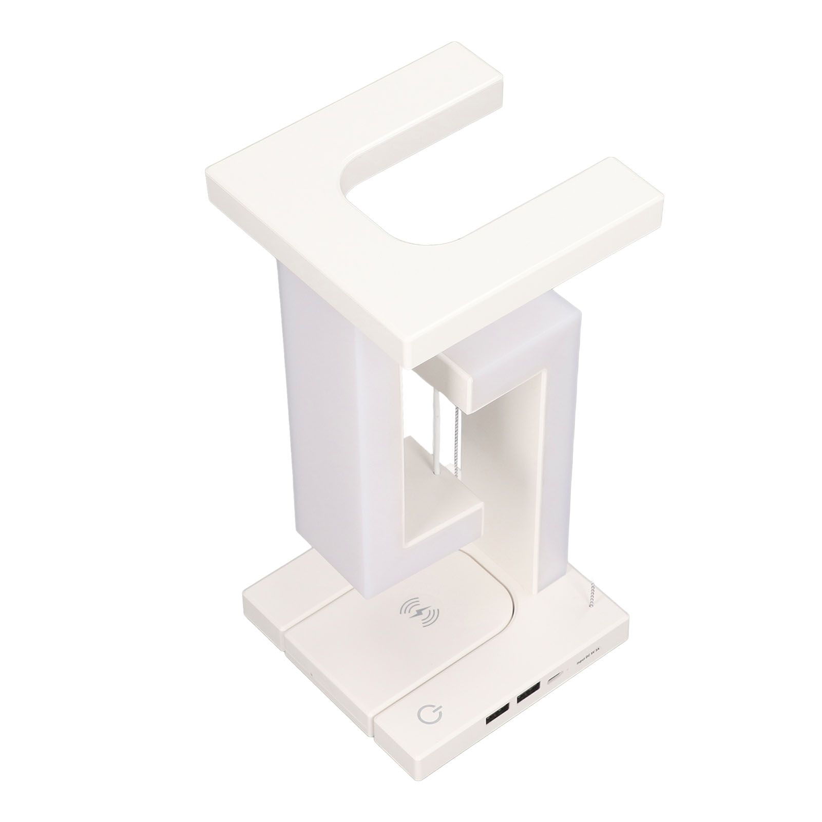 Magnetic Levitation Night Light 3 Gears Touching Switch LED Table Lamp with Phone Wireless Charging White - Image 5