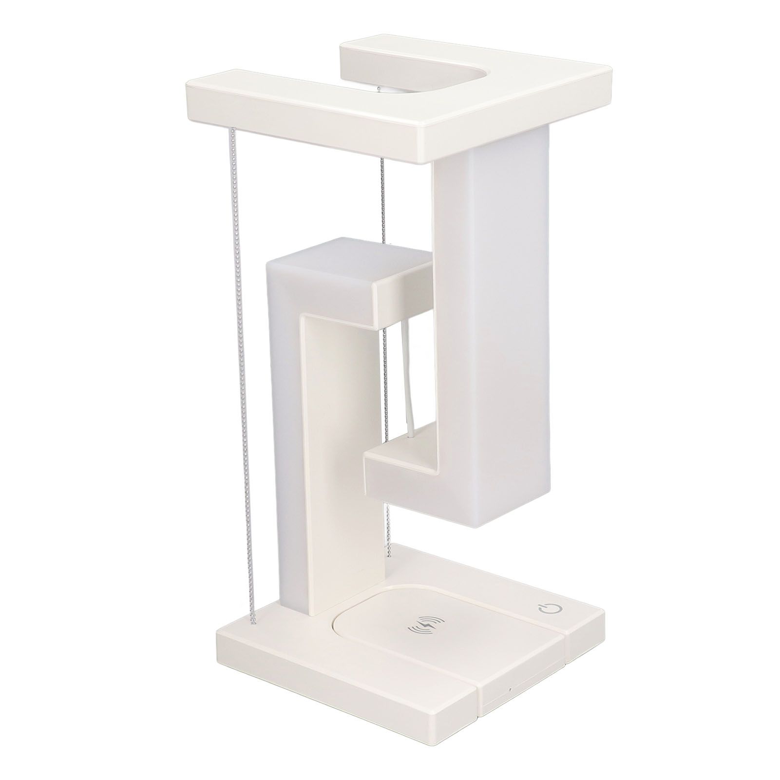 Magnetic Levitation Night Light 3 Gears Touching Switch LED Table Lamp with Phone Wireless Charging White - Image 8