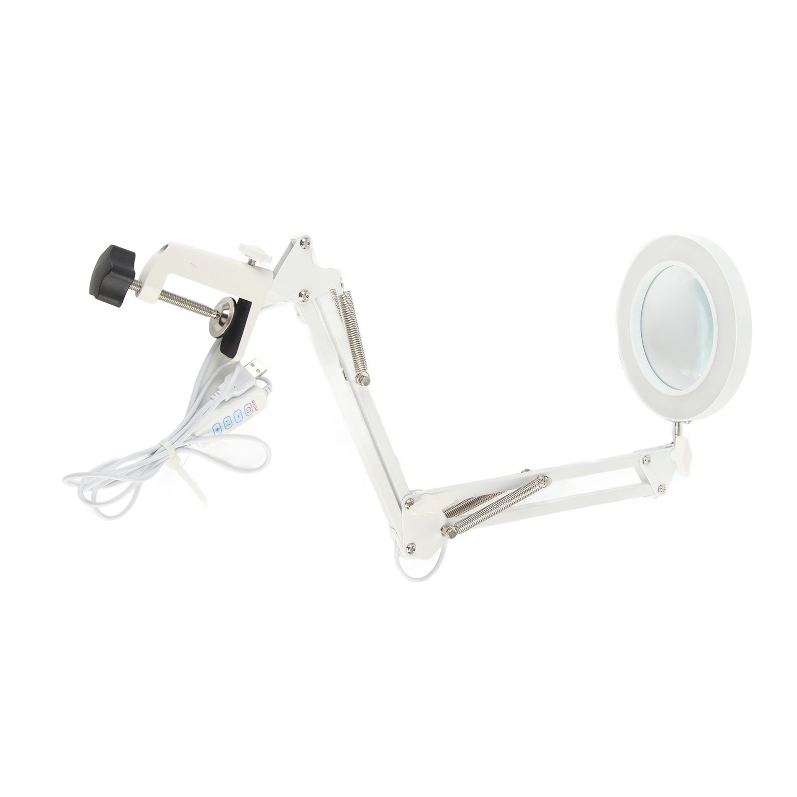 Magnifying Desk Lamp 5X Magnification 72 LED Beads 3 Light Modes Dimmable Lighted Magnifying Glass for Family Office - Image 1