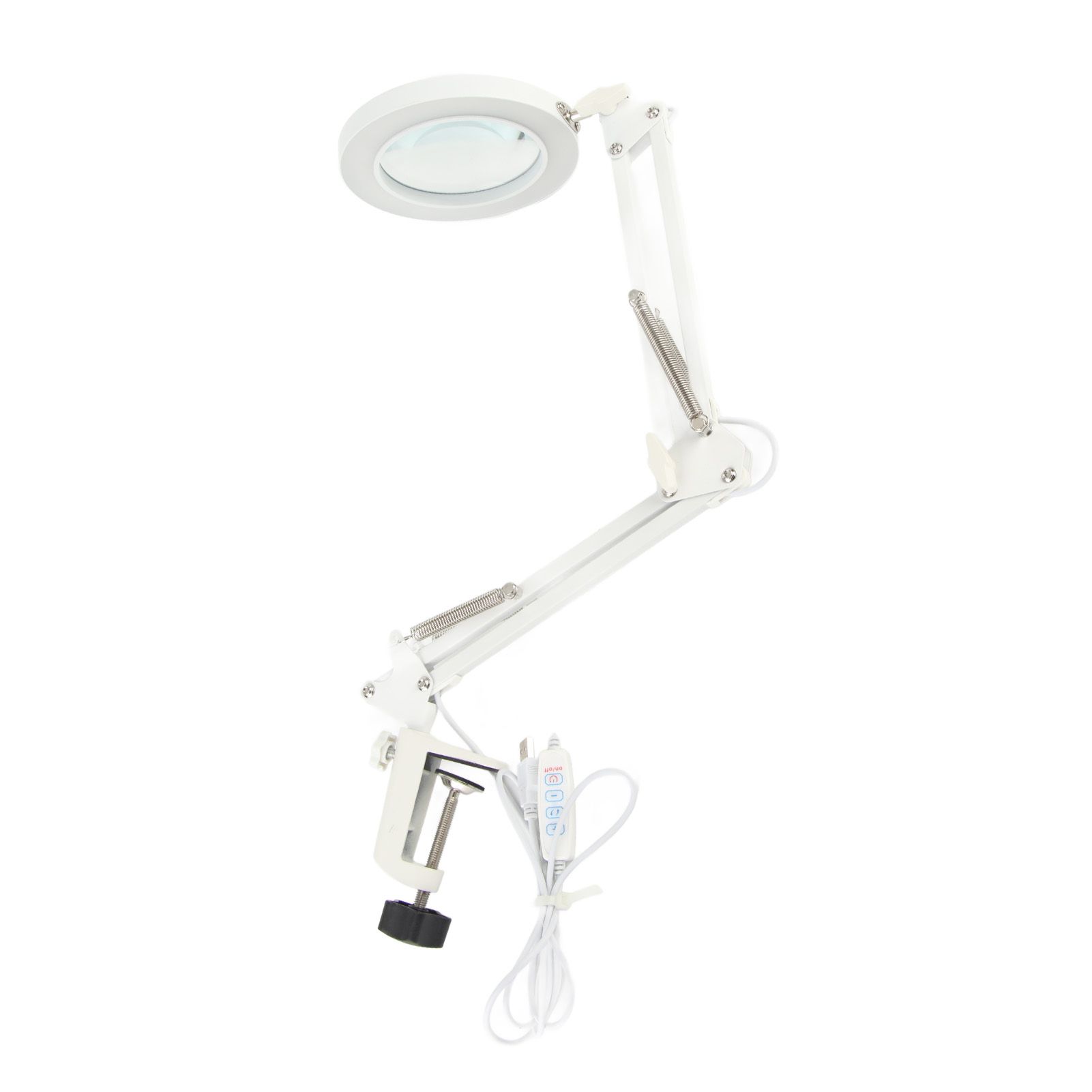 Magnifying Desk Lamp 5X Magnification 72 LED Beads 3 Light Modes Dimmable Lighted Magnifying Glass for Family Office - Image 2