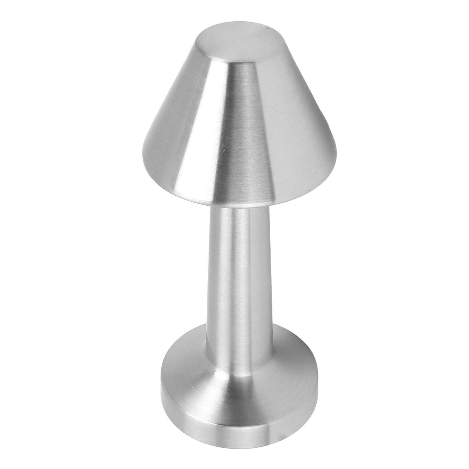 LED Table Lamp 3W 3 Colors Stepless Dimming USB Rechargeable Cordless LED Bedside Light Silver - Image 4