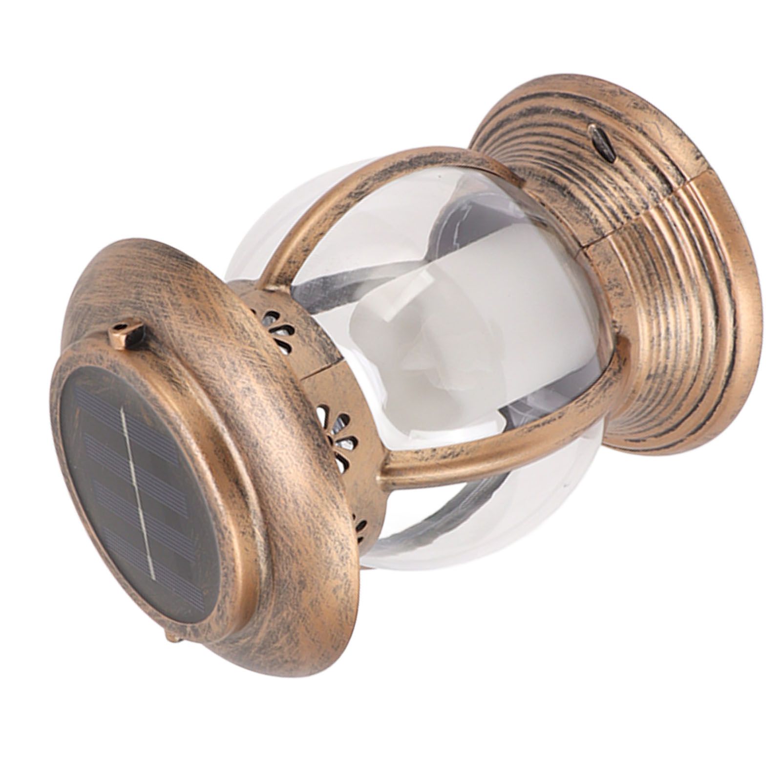 Brass Color Courtyard Solar Powered Hanging Lantern Light IP44 Waterproof Garden LED Lantern Lamp for Yard - Image 2