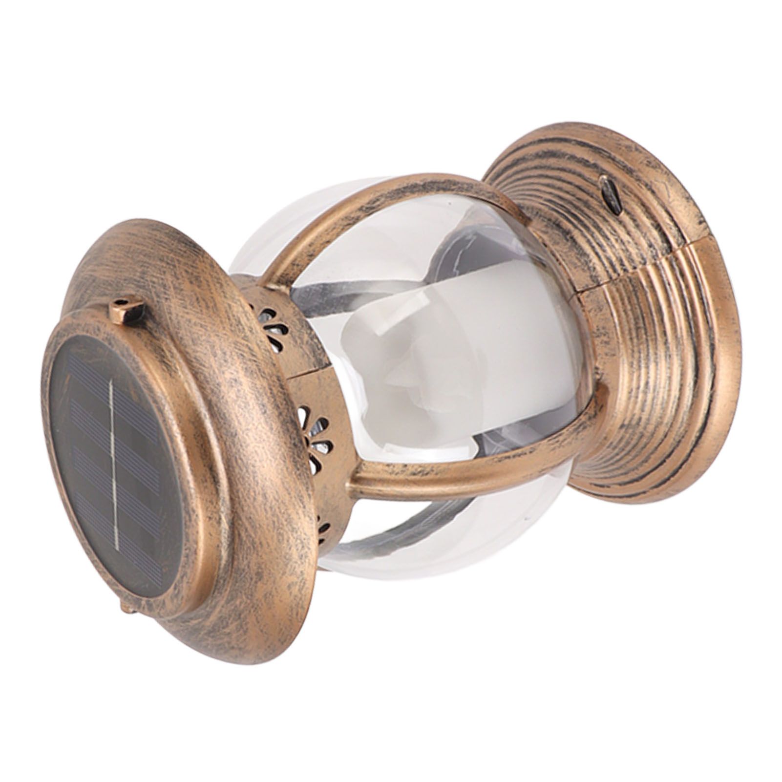 Brass Color Courtyard Solar Powered Hanging Lantern Light IP44 Waterproof Garden LED Lantern Lamp for Yard - Image 3