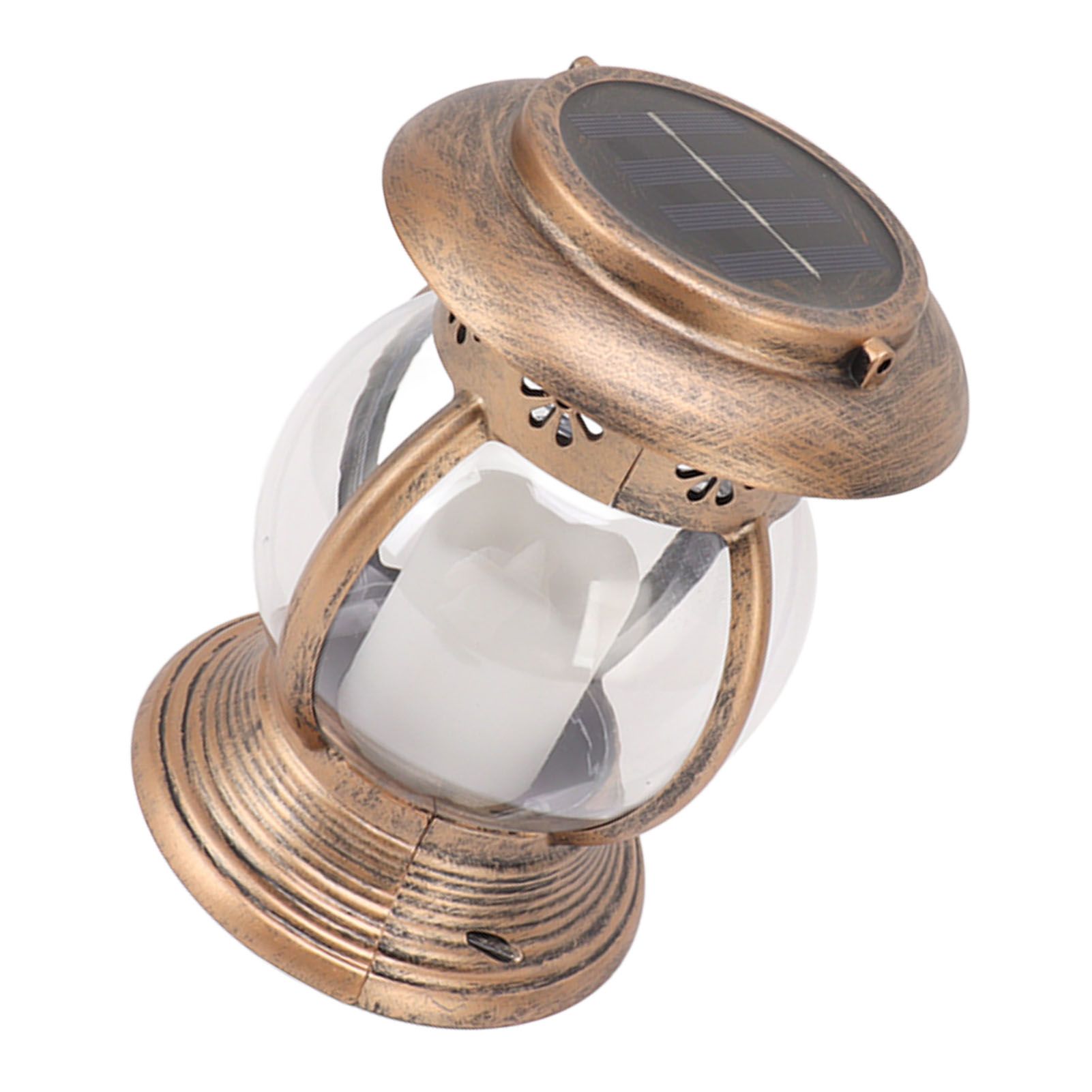 Brass Color Courtyard Solar Powered Hanging Lantern Light IP44 Waterproof Garden LED Lantern Lamp for Yard - Image 4