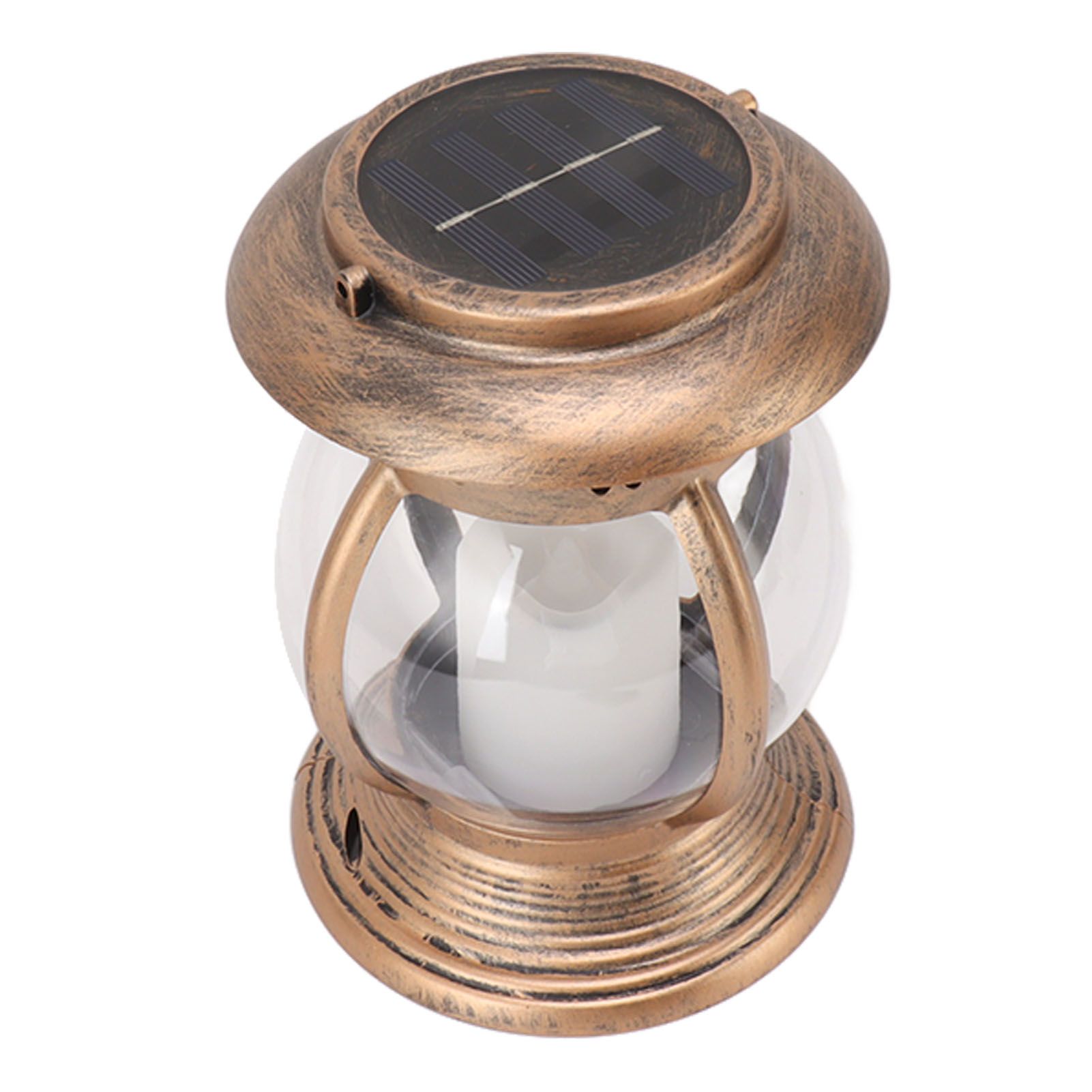 Brass Color Courtyard Solar Powered Hanging Lantern Light IP44 Waterproof Garden LED Lantern Lamp for Yard - Image 5
