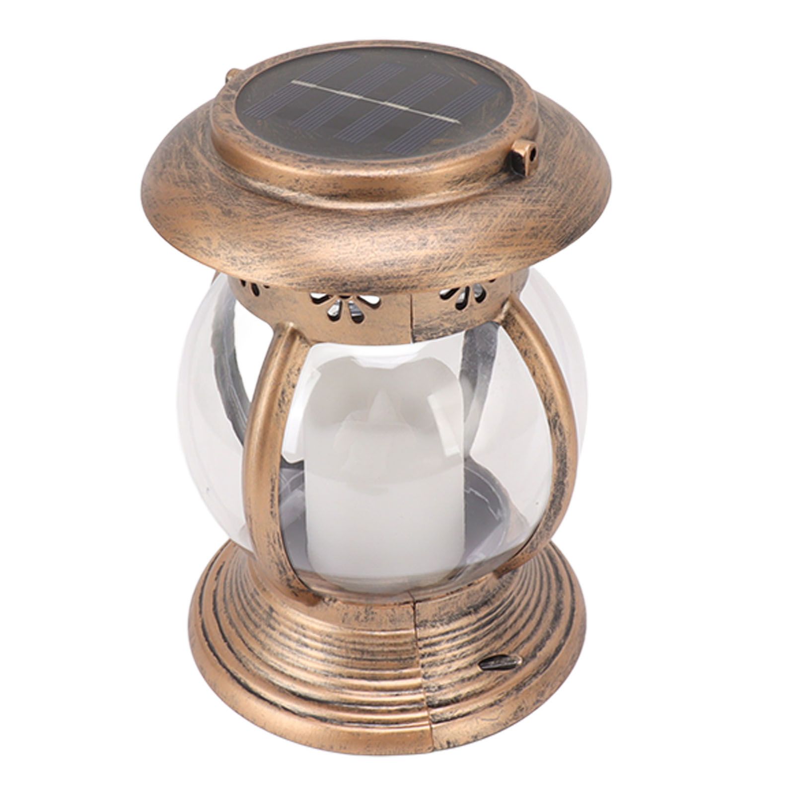 Brass Color Courtyard Solar Powered Hanging Lantern Light IP44 Waterproof Garden LED Lantern Lamp for Yard - Image 6
