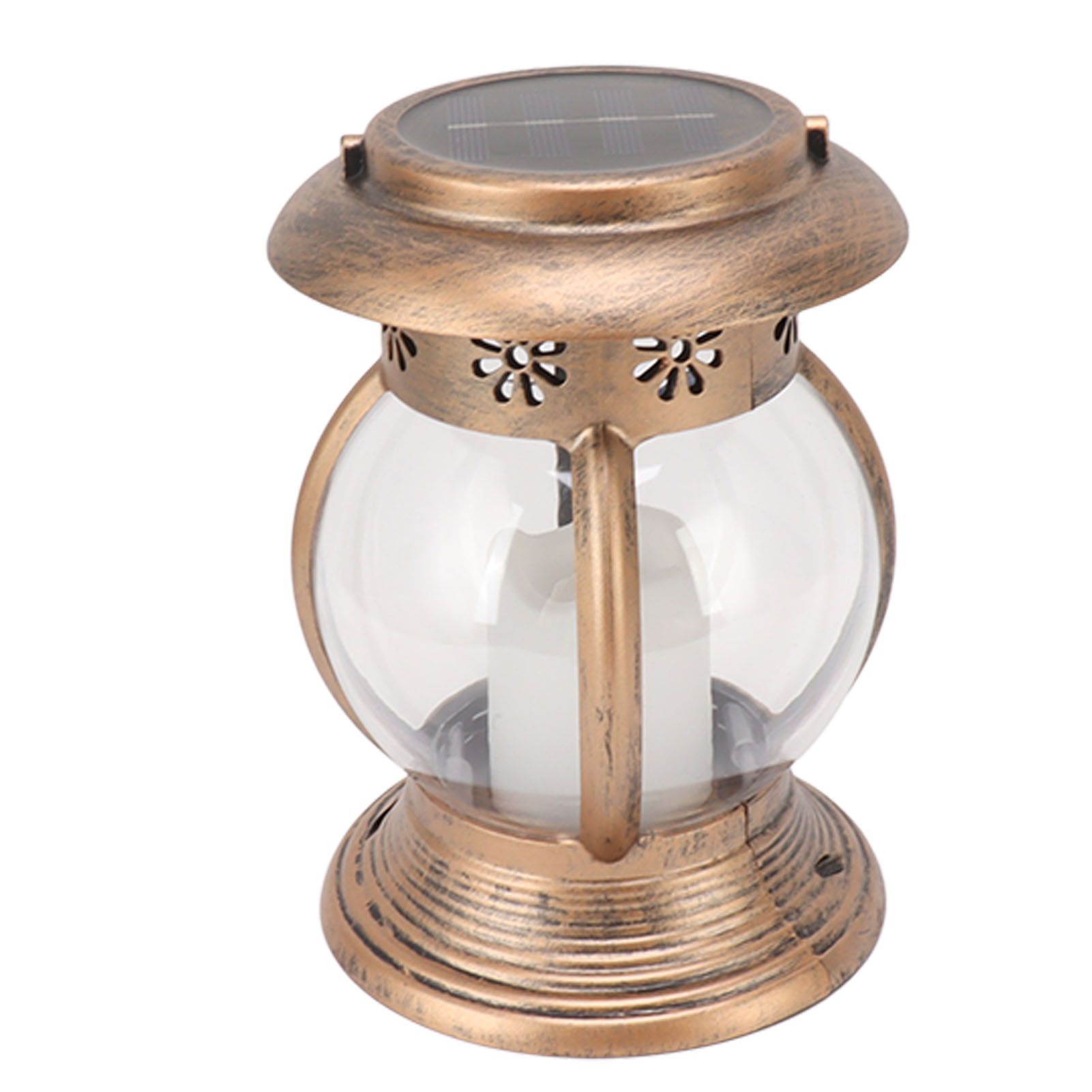 Brass Color Courtyard Solar Powered Hanging Lantern Light IP44 Waterproof Garden LED Lantern Lamp for Yard - Image 8