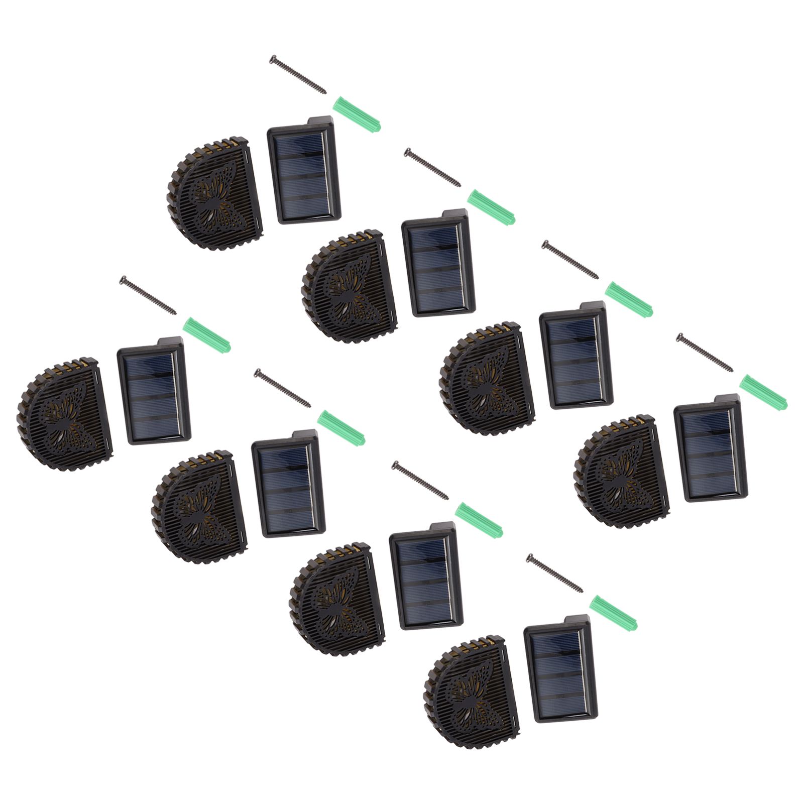 8 Sets Solar Panel Lamp LED Decorative Wall Light for Outdoor Courtyard Terrace Built in Battery - Image 7