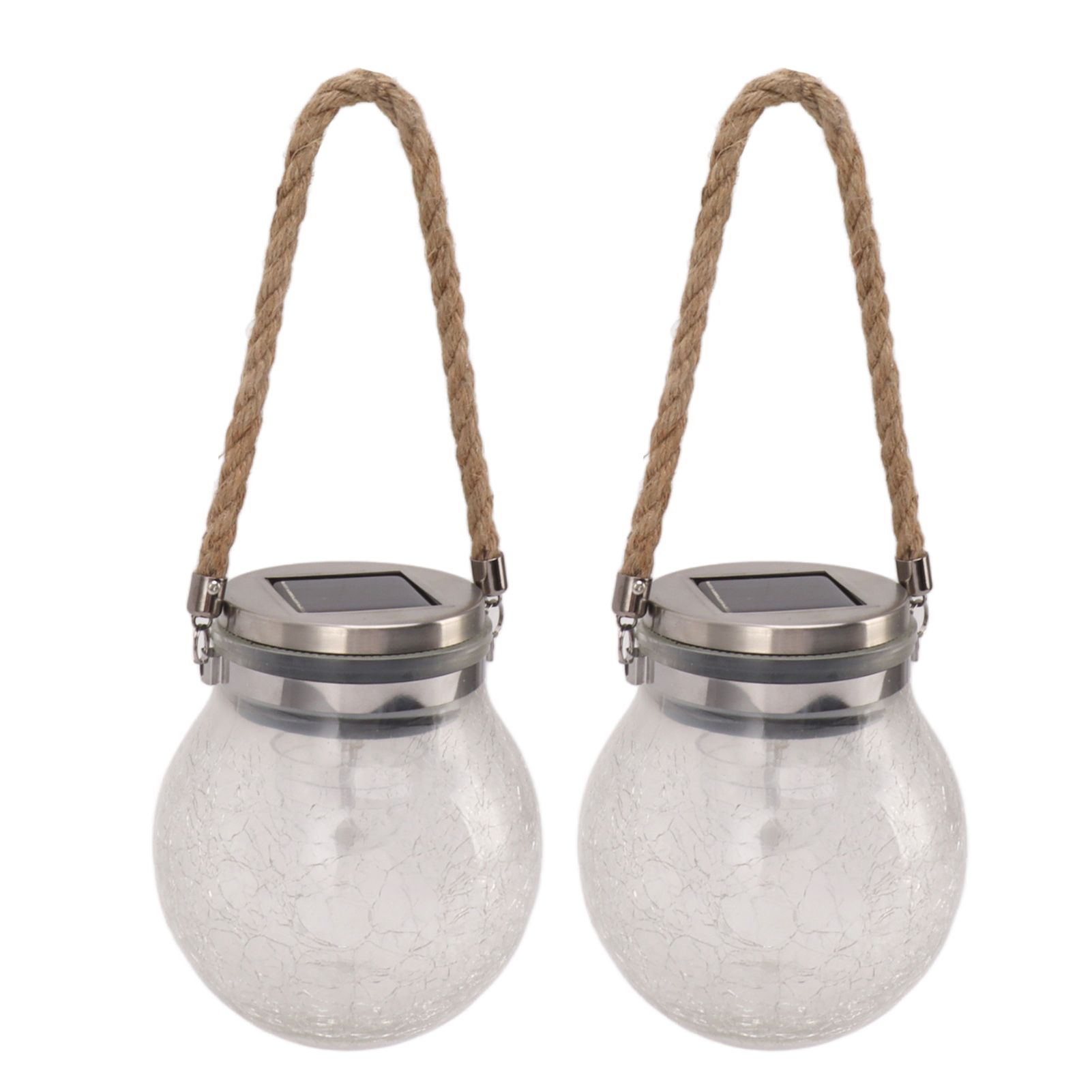 2Pcs Solar Glass Ball Waterproof Automatic LED Rotating Cracked Lantern Light for Lawn Terrace Outdoor - Image 6