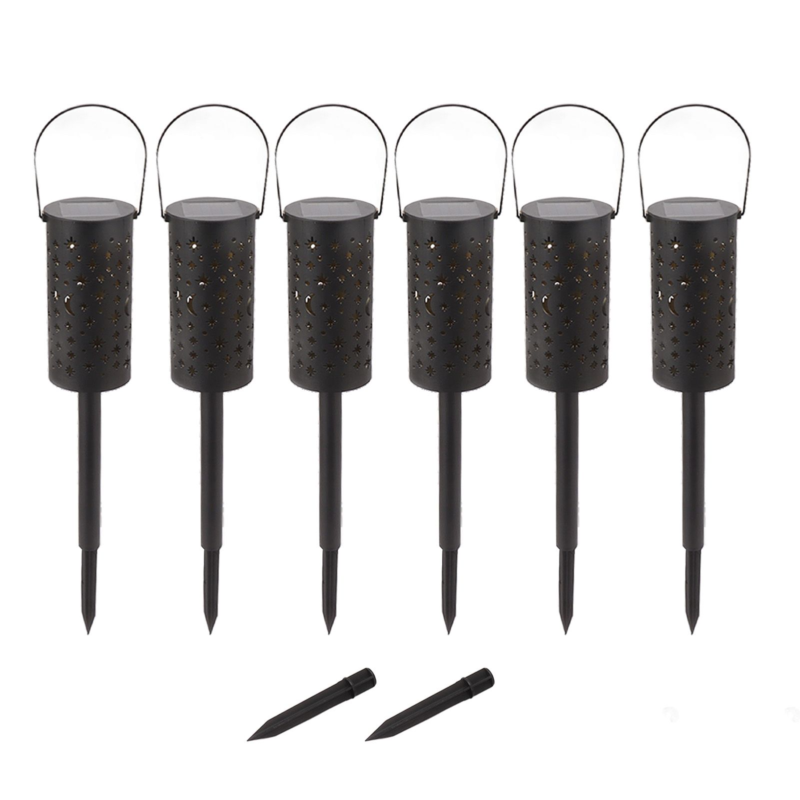 6 Sets LED Solar Garden Lamp Waterproof Light for Landscape Star Moon Ground Plug Lamp for Outdoor Lawn Patio Walkway - Image 1