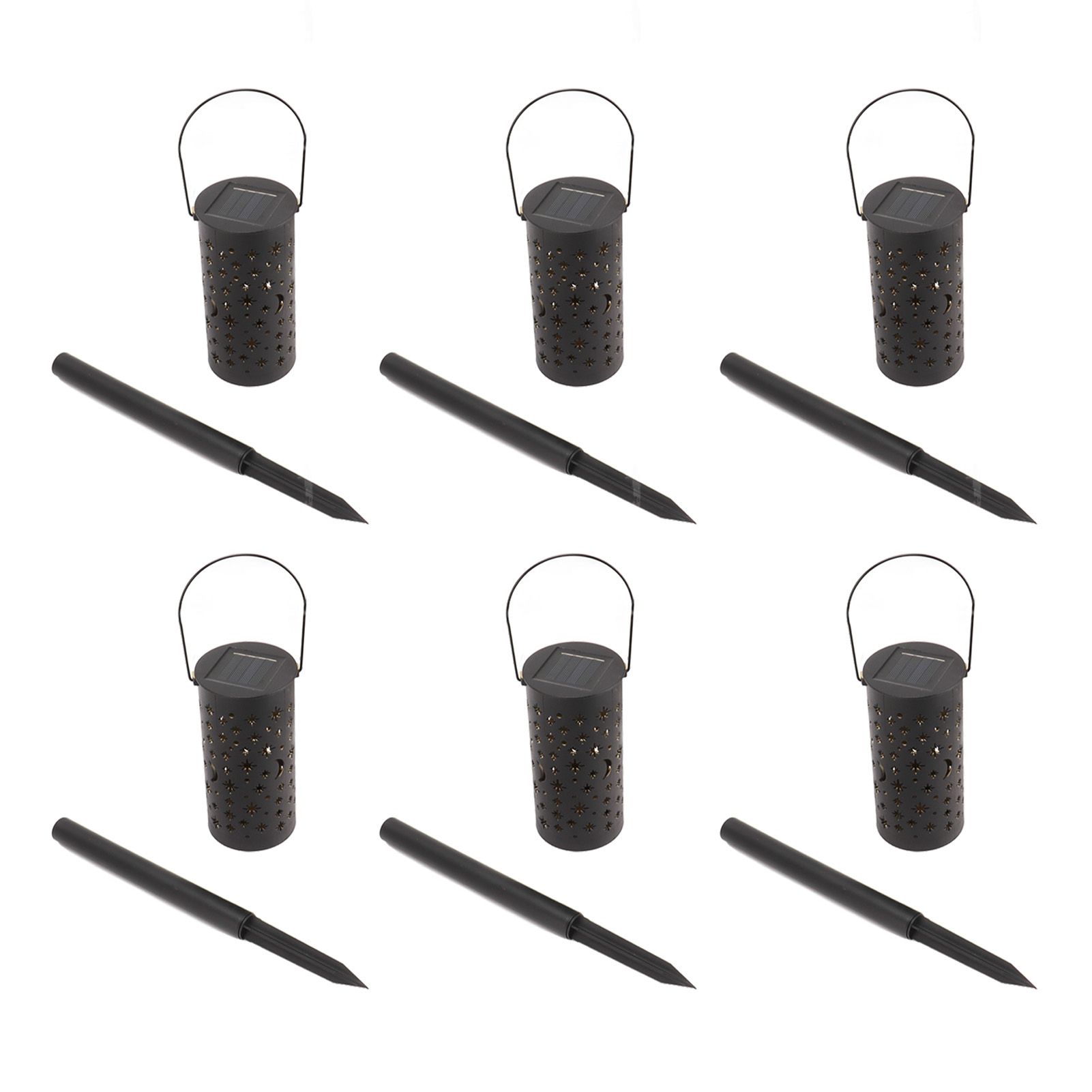 6 Sets LED Solar Garden Lamp Waterproof Light for Landscape Star Moon Ground Plug Lamp for Outdoor Lawn Patio Walkway - Image 6