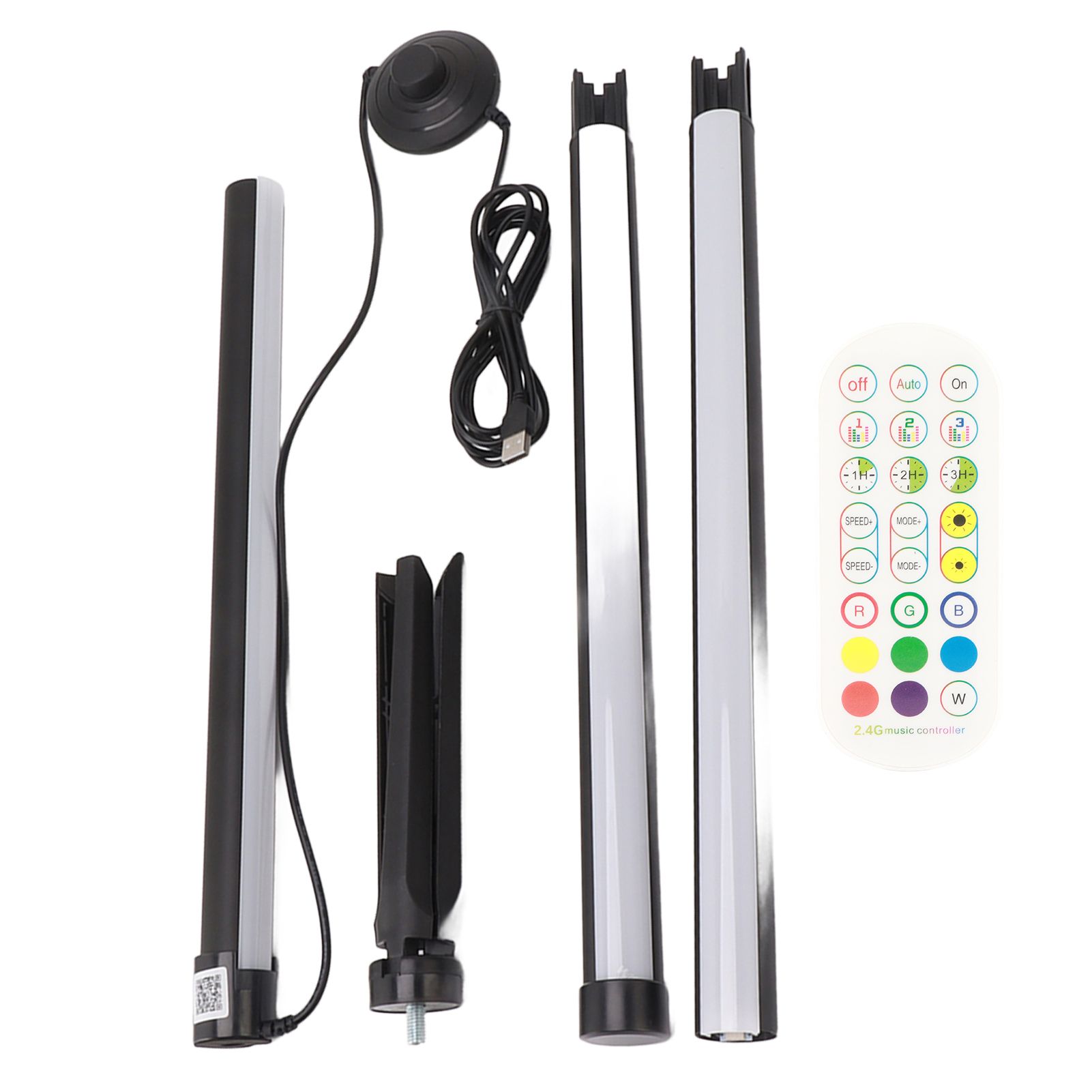 LED RGB Corner Floor Lamp USB Powered Corner LED Lamp Bluetooth APP Remote Control Music Sync LED Modern Floor Light for Living Room 1.2m 47.2in - Image 1
