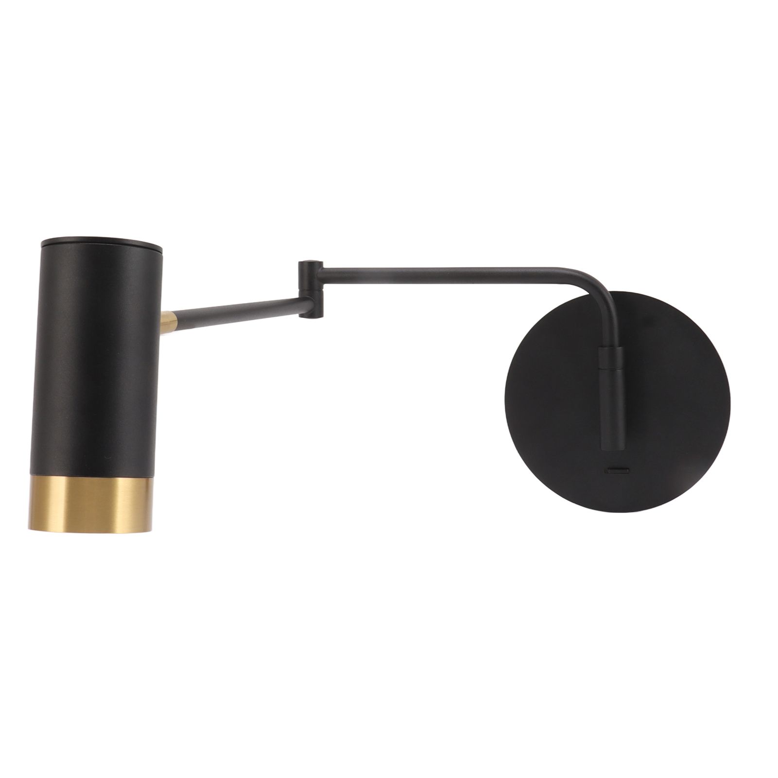Swing Arm Wall Lamp Wall Mounted Bedside Lamps with Adjustable Swing Arms for Bedroom Living Room Reading Black - Image 2