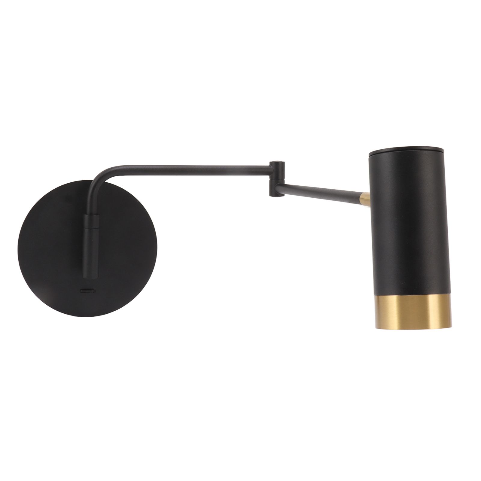 Swing Arm Wall Lamp Wall Mounted Bedside Lamps with Adjustable Swing Arms for Bedroom Living Room Reading Black - Image 3