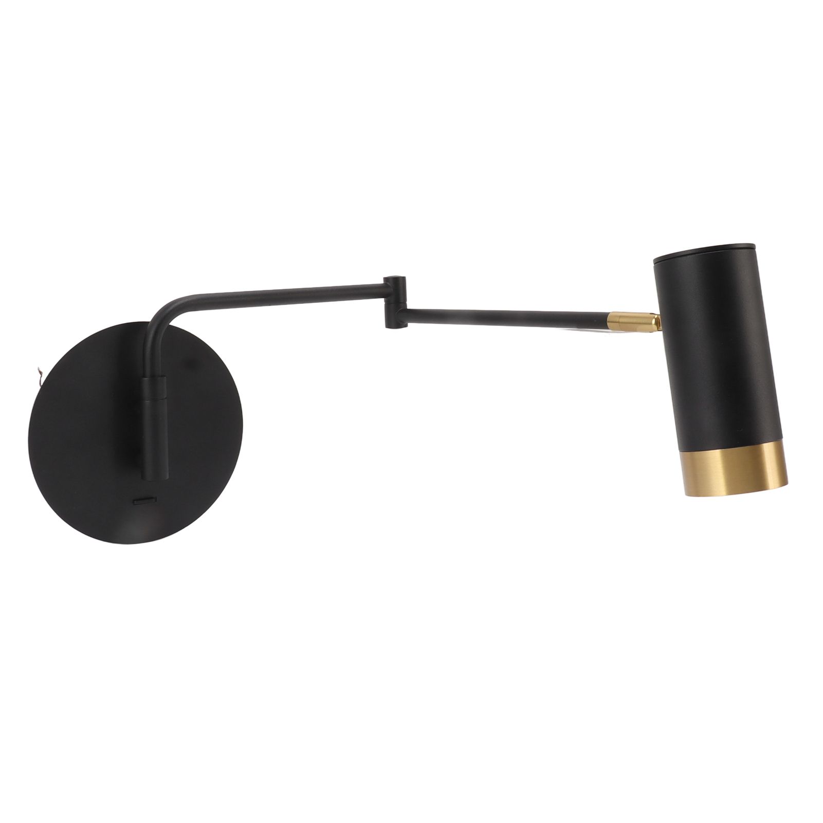 Swing Arm Wall Lamp Wall Mounted Bedside Lamps with Adjustable Swing Arms for Bedroom Living Room Reading Black - Image 4