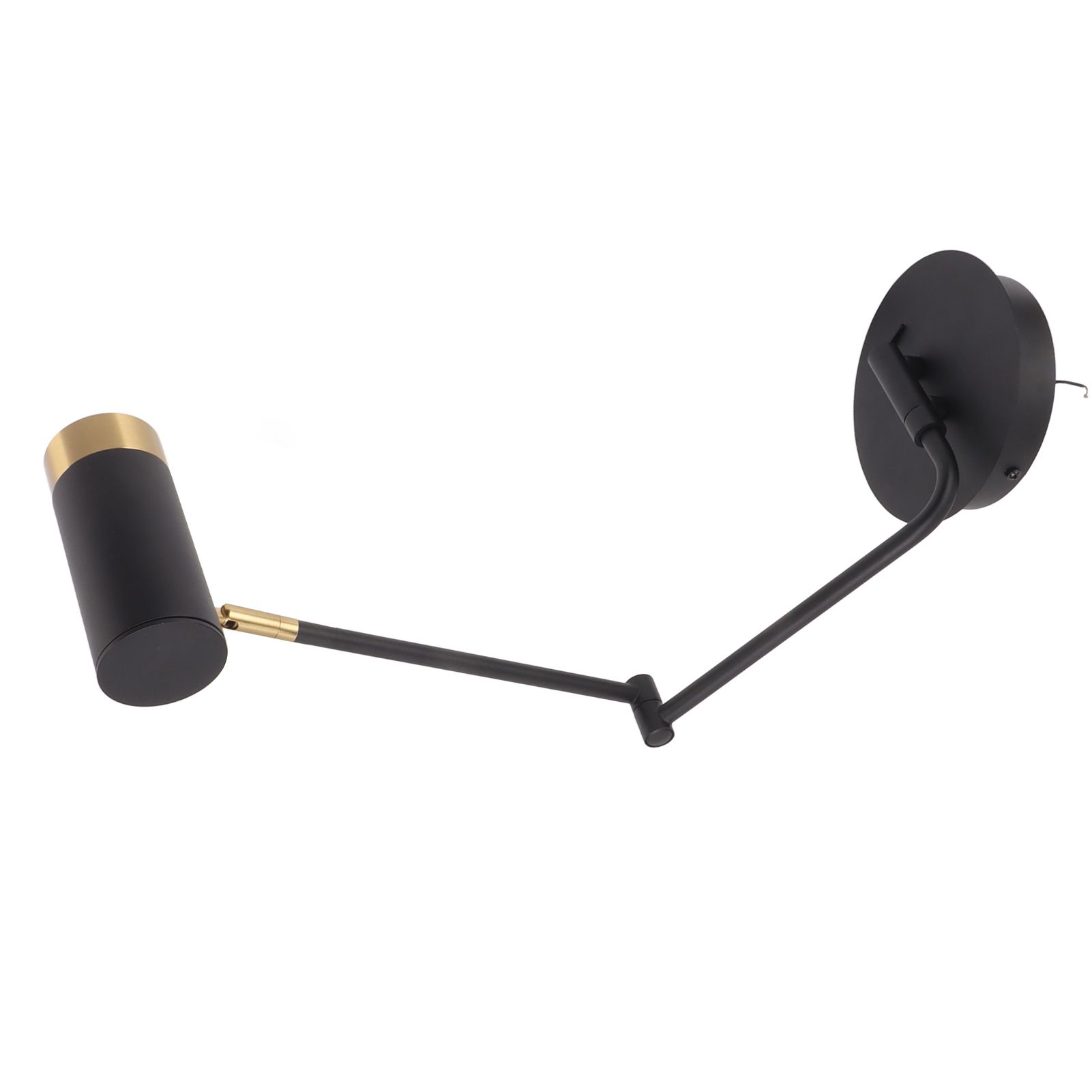 Swing Arm Wall Lamp Wall Mounted Bedside Lamps with Adjustable Swing Arms for Bedroom Living Room Reading Black - Image 6
