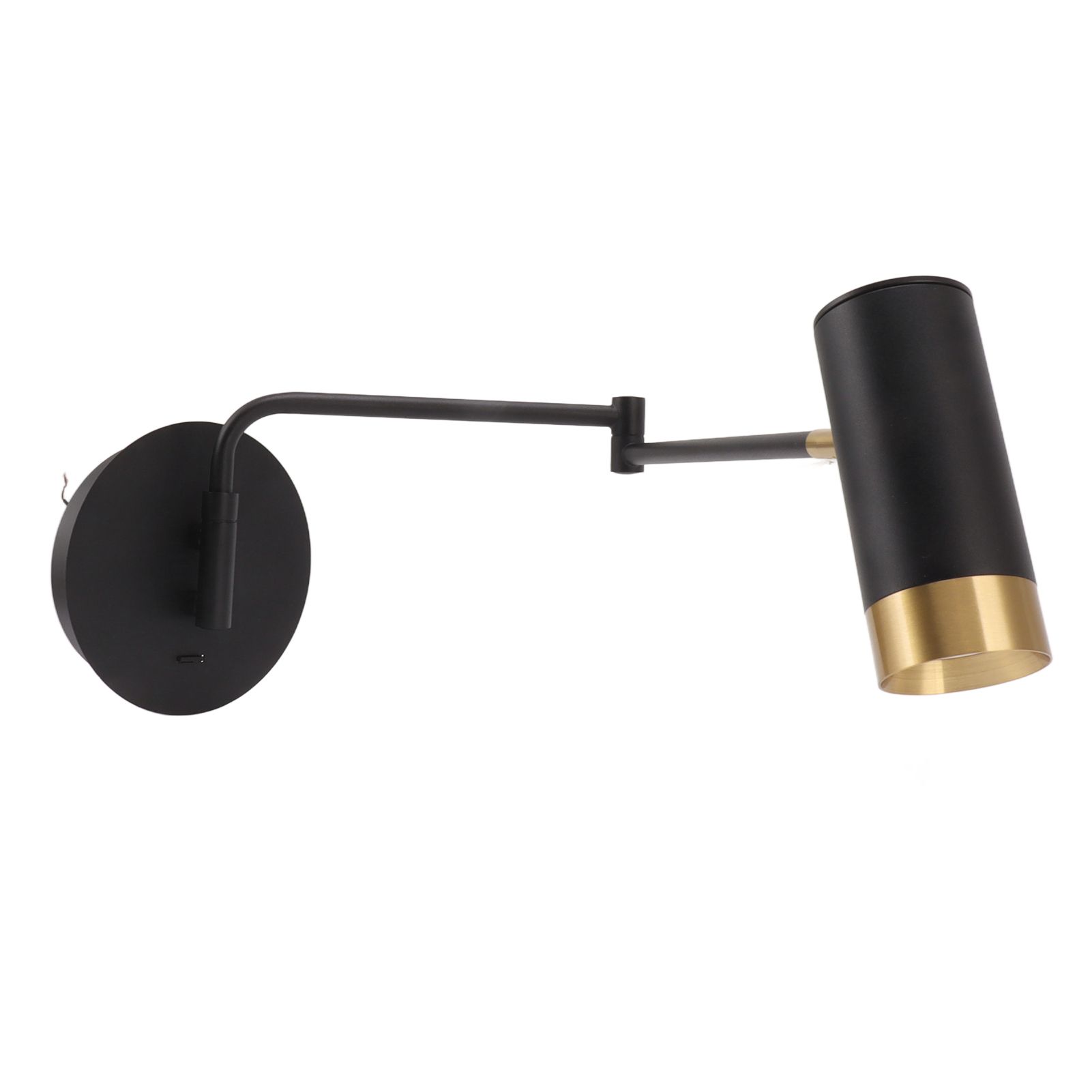 Swing Arm Wall Lamp Wall Mounted Bedside Lamps with Adjustable Swing Arms for Bedroom Living Room Reading Black - Image 7