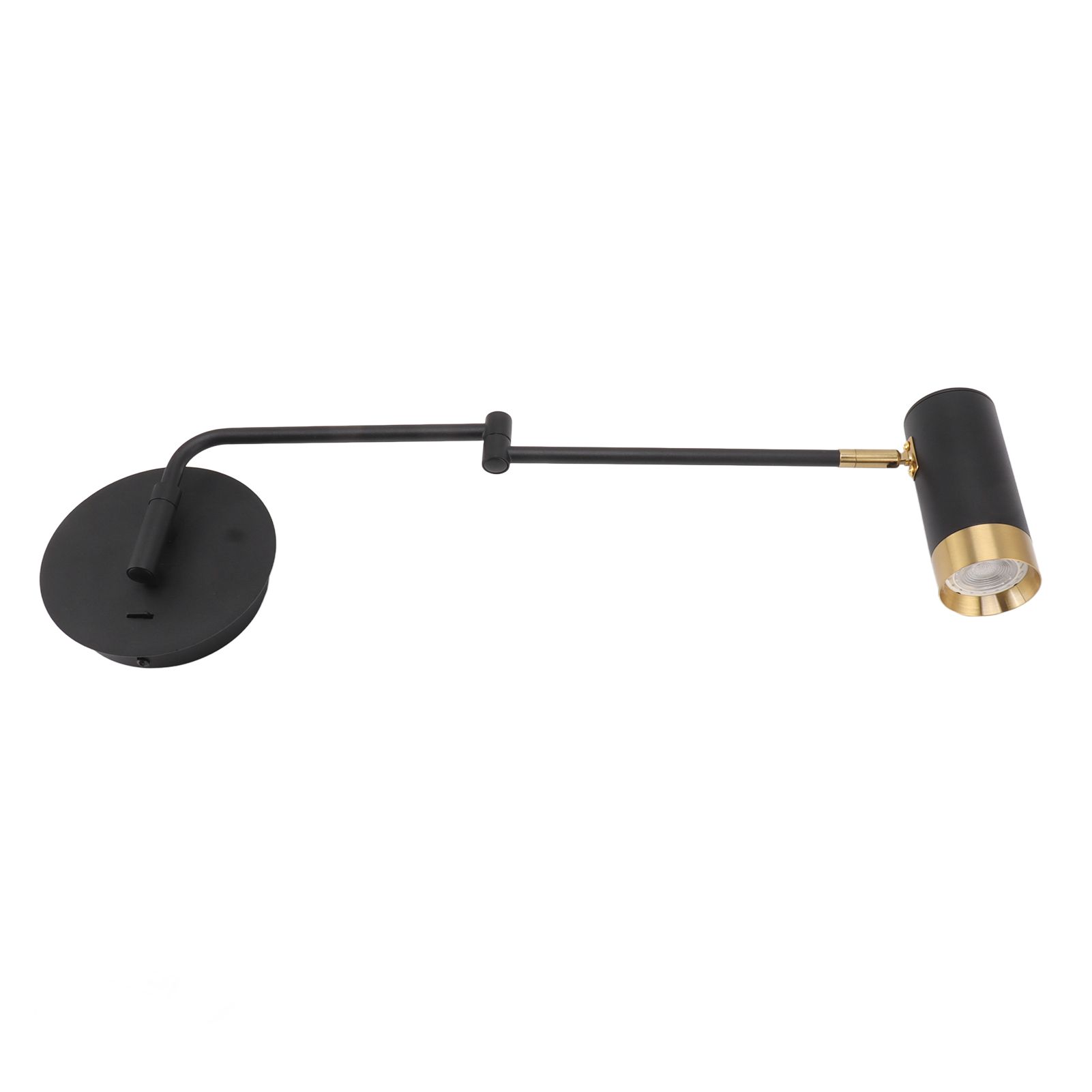 Swing Arm Wall Lamp Wall Mounted Bedside Lamps with Adjustable Swing Arms for Bedroom Living Room Reading Black - Image 8