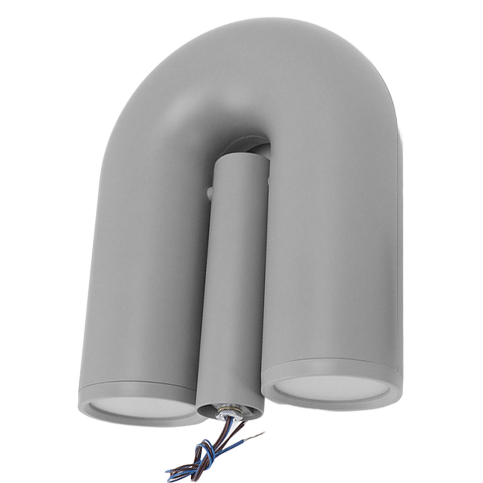 U Shape Wall Lamp Iron ABS Nordic Modern Warm Light Decorative Wall Mounted U Shape Lantern for Hotel Hallway 85 to 265V Grey - Image 2