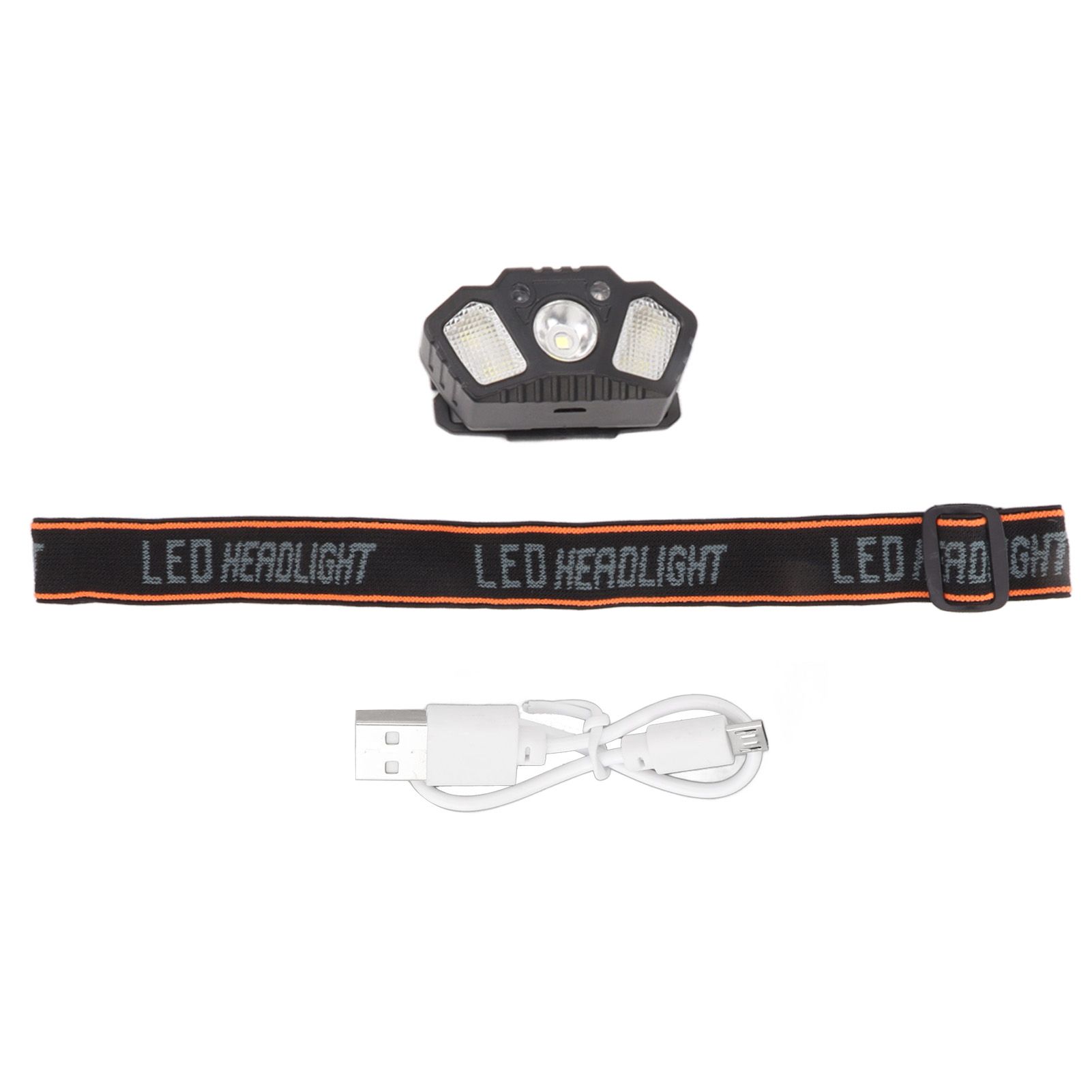 LED Headlamp White and Red Light High Bright Motion Sensing USB Rechargeable Headlamp Flashlight - Image 1