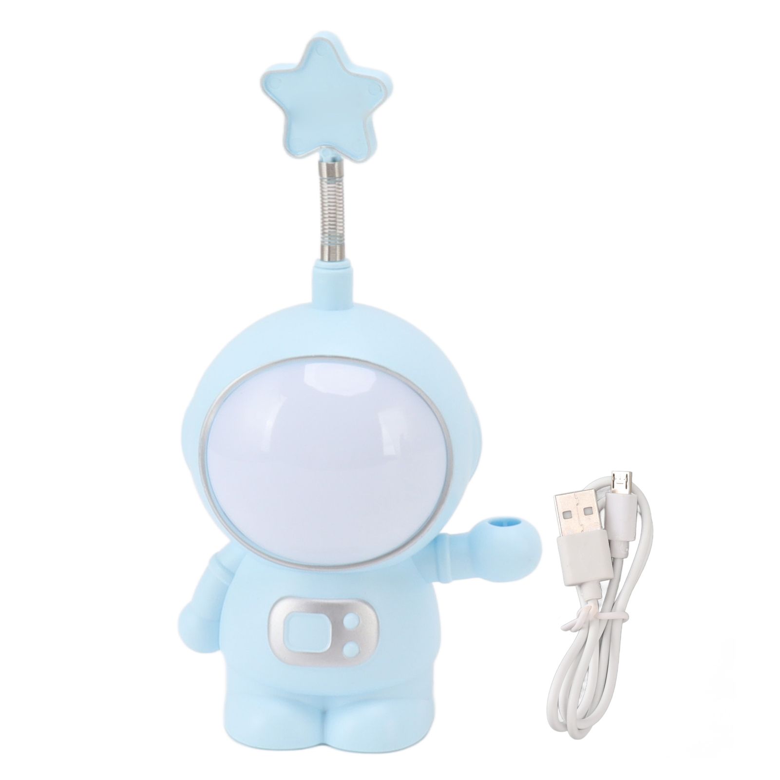 Astronaut Night Light 3W 5V LED Lamp USB Charging Pencil Sharpener Home Decoration Blue - Image 1