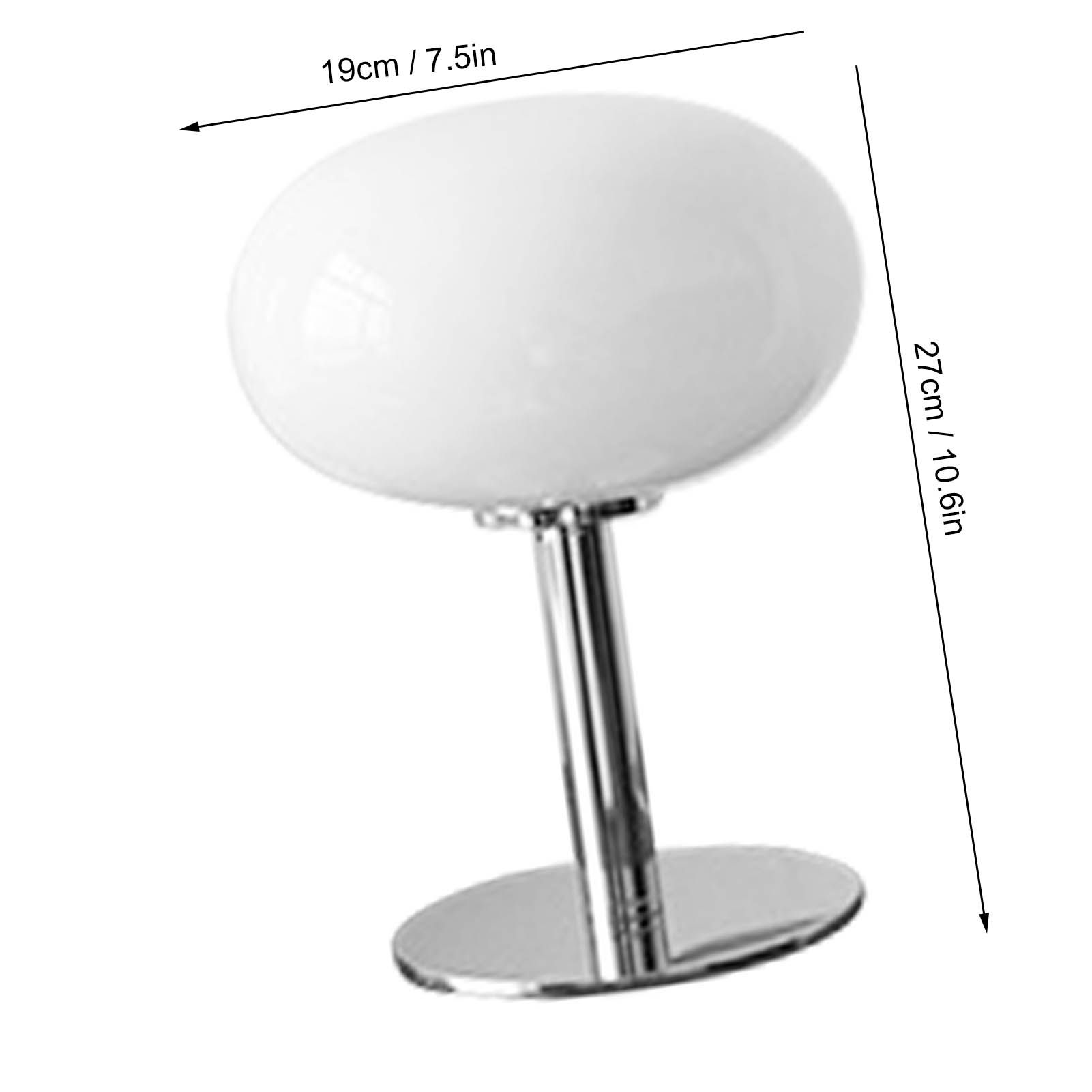 Bedside Table Lamp Iron Base Cute Shape Simple Modern Elegant Nightstand Lamp for Home Button Switch White - Image 4