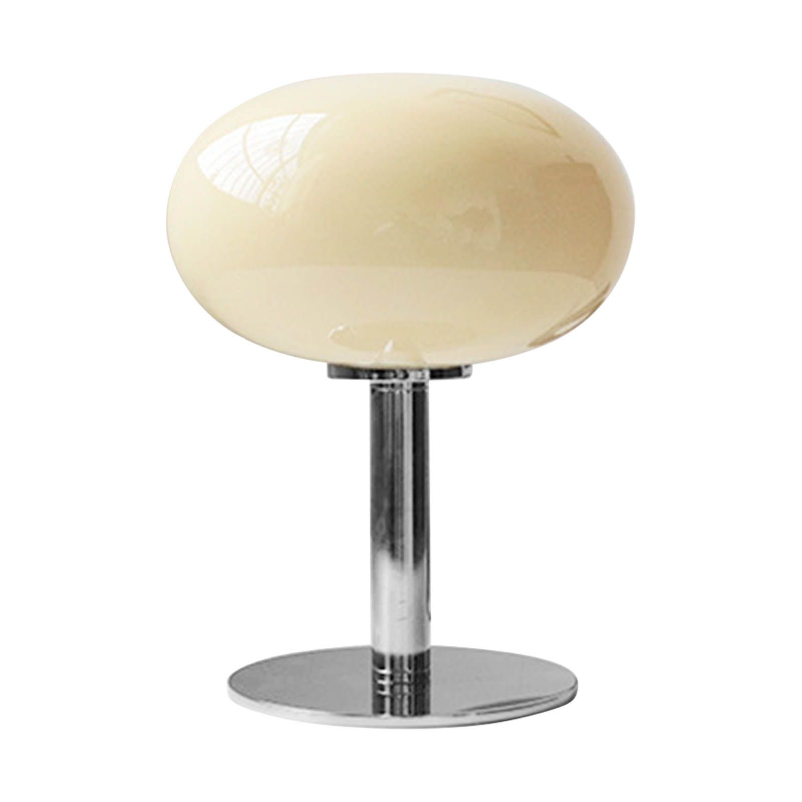 Bedside Table Lamp Iron Base Cute Shape Simple Modern Elegant Nightstand Lamp for Home USB Button Switch Beige - Image 1