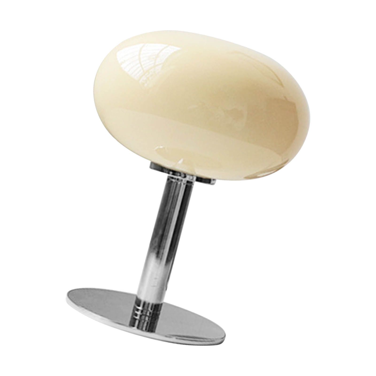 Bedside Table Lamp Iron Base Cute Shape Simple Modern Elegant Nightstand Lamp for Home USB Button Switch Beige - Image 3