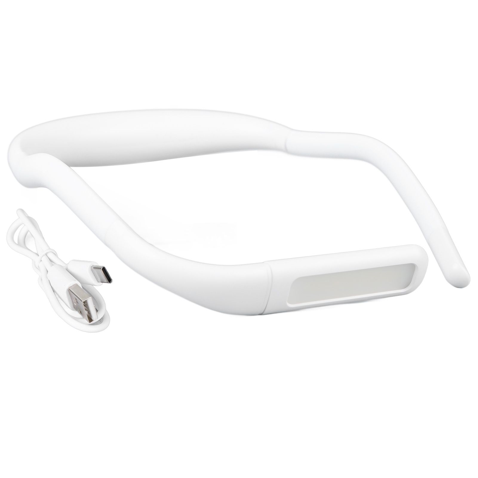Neck Reading Light Color Brightness Adjustable Flexible Hands Free LED Book Light for Camping Repairing White - Image 1