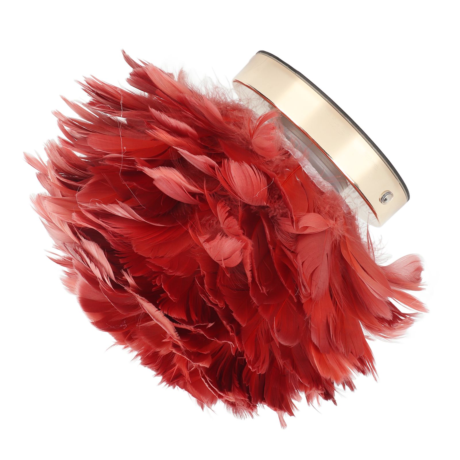 Feather Table Lamp Stepless Dimming USB Charging Touch Control LED Table Lamp for Bedroom Cafe Wine Red - Image 3