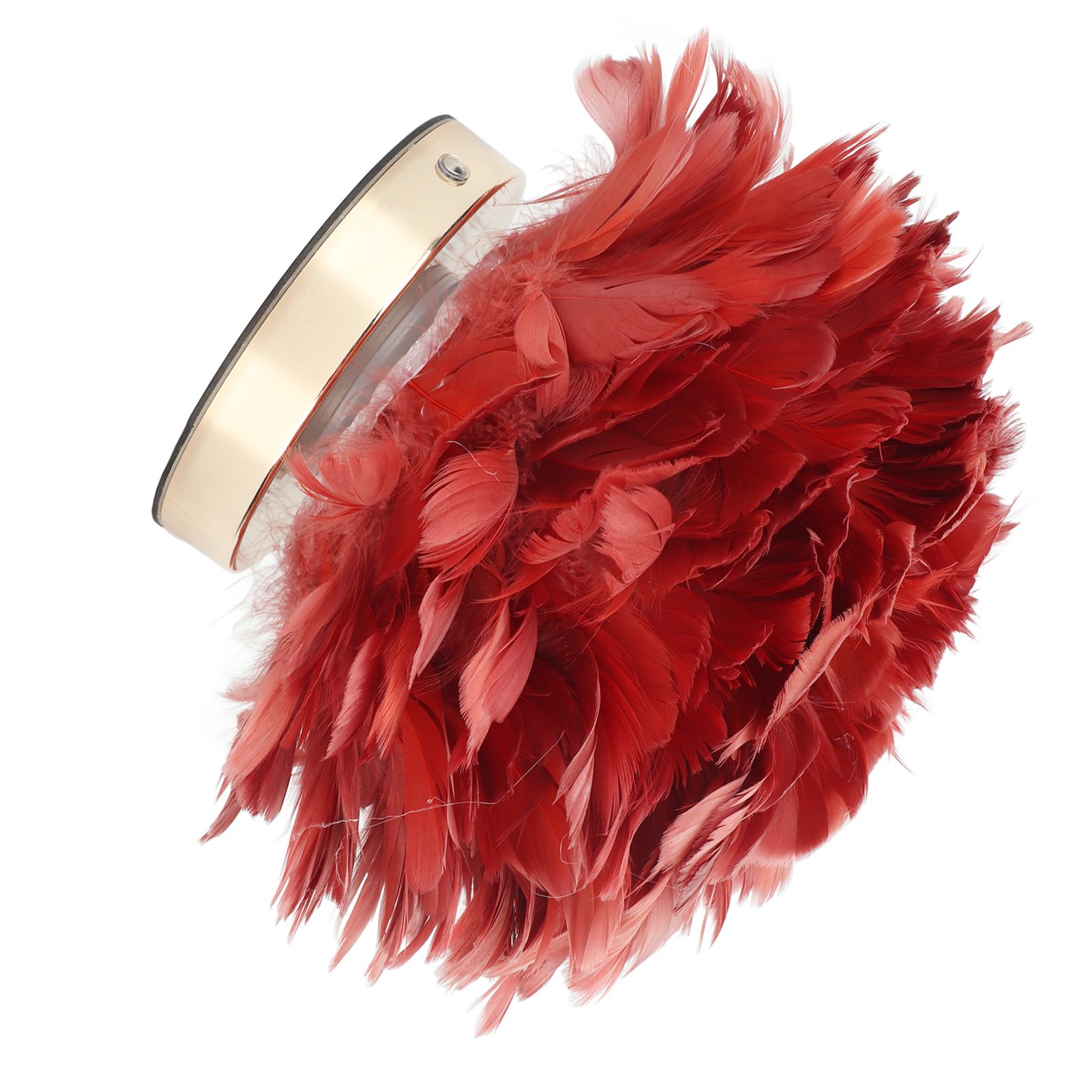 Feather Table Lamp Stepless Dimming USB Charging Touch Control LED Table Lamp for Bedroom Cafe Wine Red - Image 4