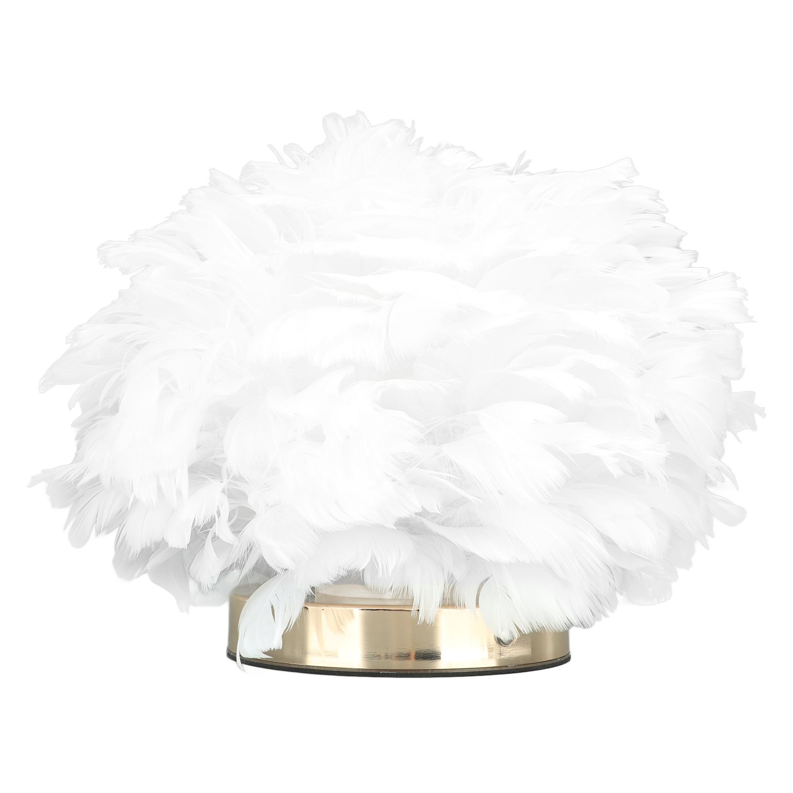 Feather Table Lamp USB Type C 5V Touch Control Stepless Dimming LED Table Lamp for Bedroom Cafe White - Image 2