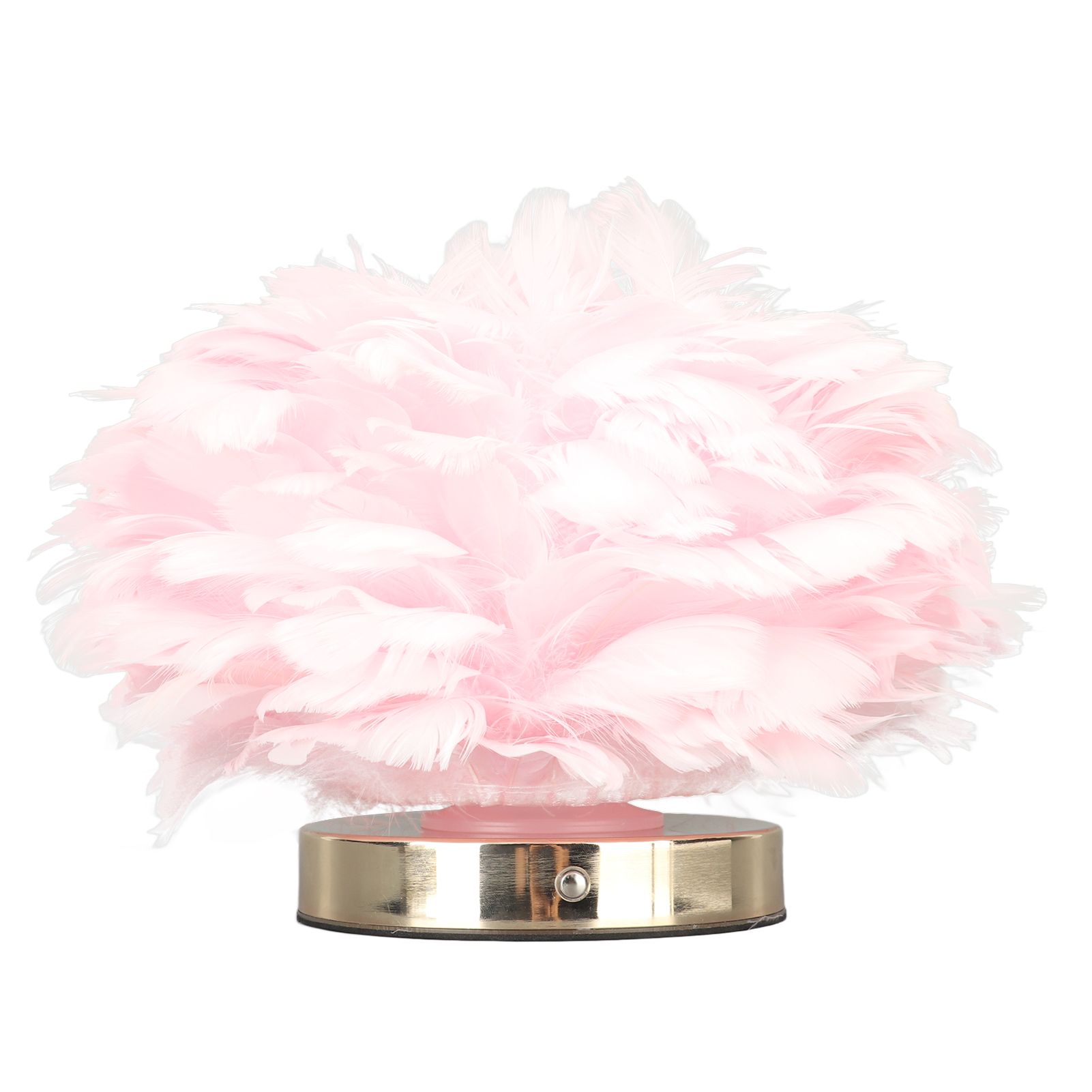 Feather Table Lamp USB Type C 5V Touch Control Stepless Dimming LED Table Lamp for Bedroom Cafe Pink - Image 2