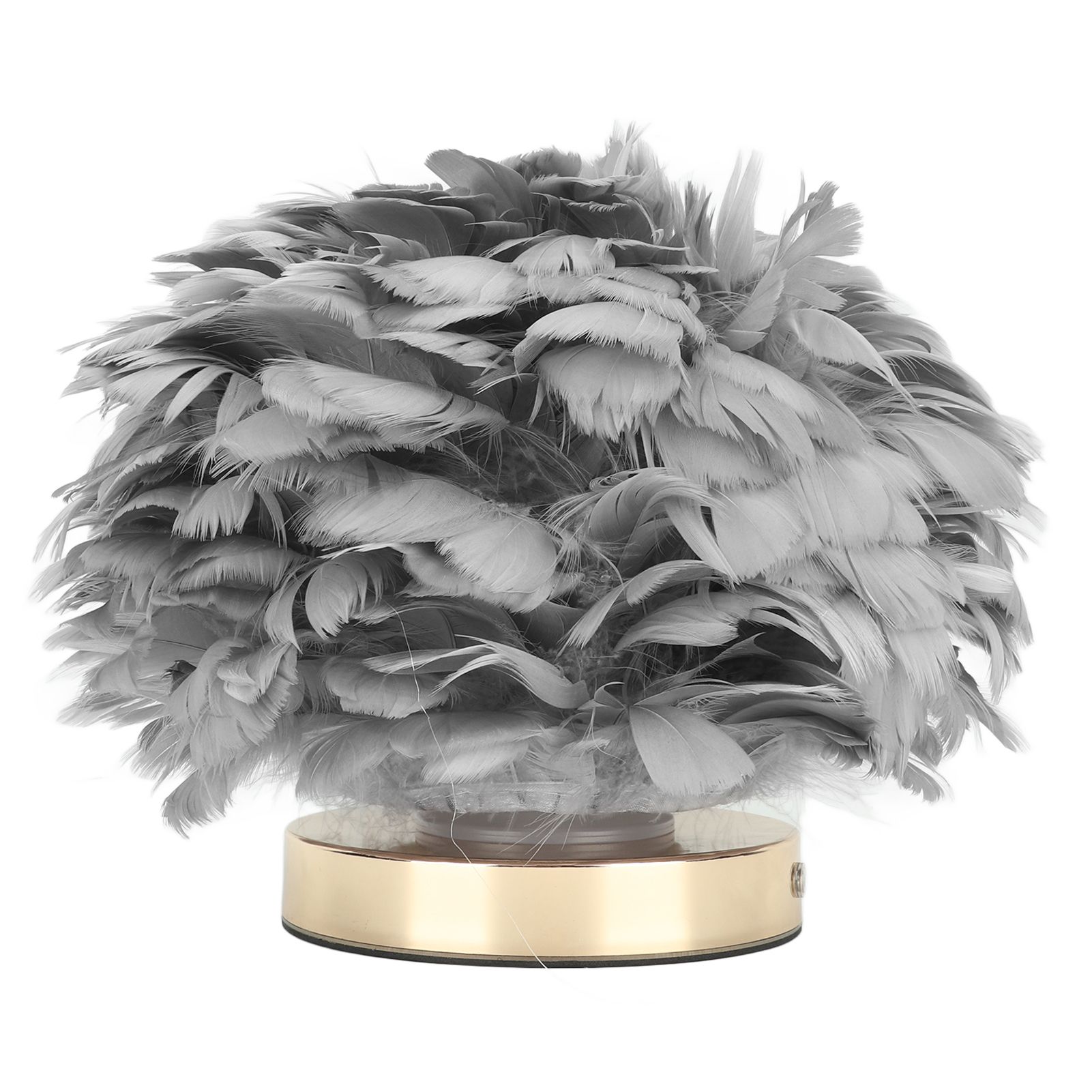 Feather Table Lamp USB Type C 5V Touch Control Stepless Dimming LED Table Lamp for Bedroom Cafe Grey - Image 8