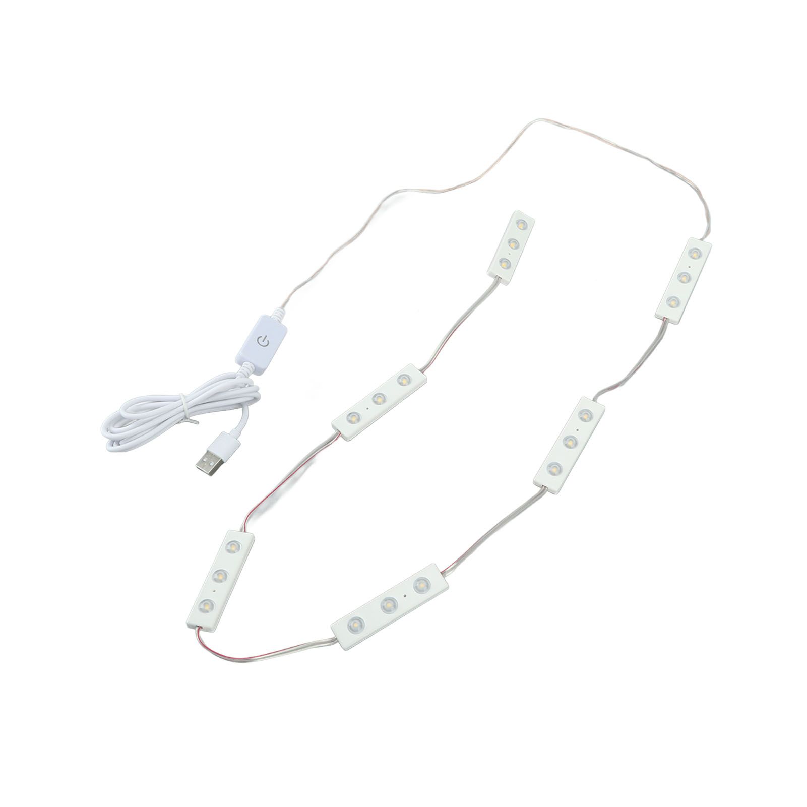 LED Makeup Mirror Light Strip Touch Eye Friendly 6 Rows 18 Lights Adjustable LED Light Strip Warm White - Image 4
