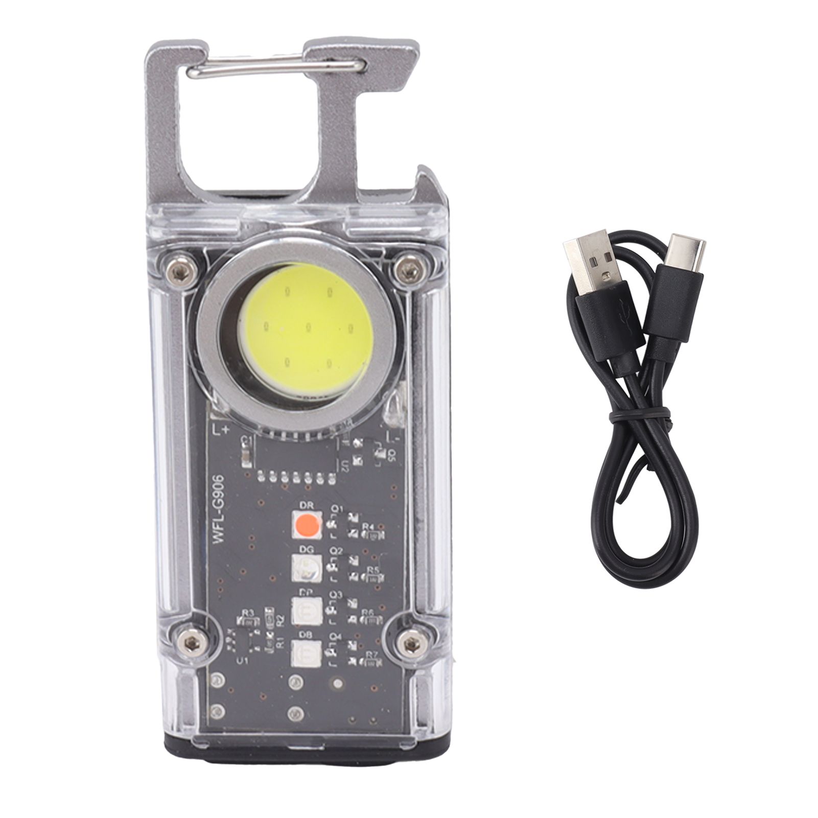 Mini COB Work Light 8 Mode Portable Rechargeable Magnetic Hook Pocket Flashlight Multifunction Bottle Opener Emergency Light - Image 1