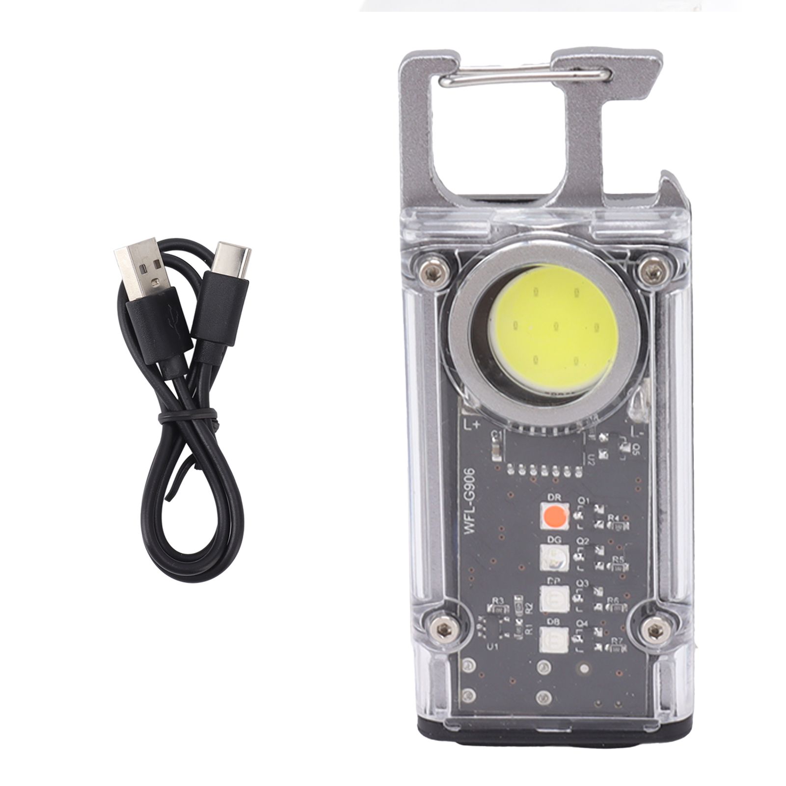 Mini COB Work Light 8 Mode Portable Rechargeable Magnetic Hook Pocket Flashlight Multifunction Bottle Opener Emergency Light - Image 2