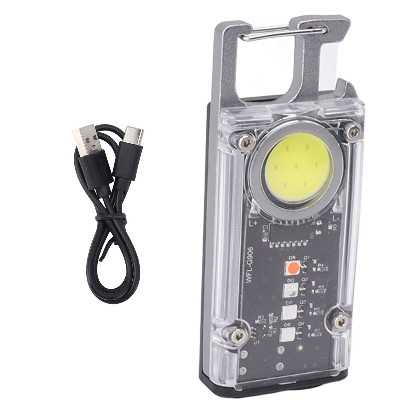 Mini COB Work Light 8 Mode Portable Rechargeable Magnetic Hook Pocket Flashlight Multifunction Bottle Opener Emergency Light - Image 3