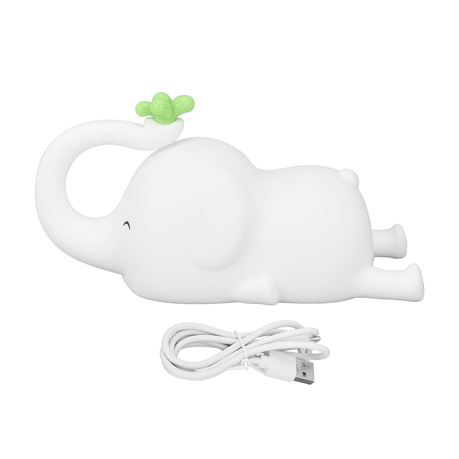 Night Light Silicon Elephant Nursery Night Lights 3 Brightness USB Timing Night Lamp for Home Hotel Office - Image 1