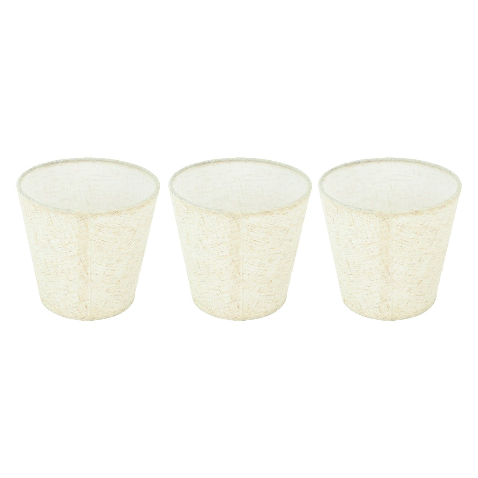 3Pcs Lampshades Hand Crafted Natural Linen Stylish Dustproof Barrel Chandelier Shades For Table Lamps and Floor Light - Image 3