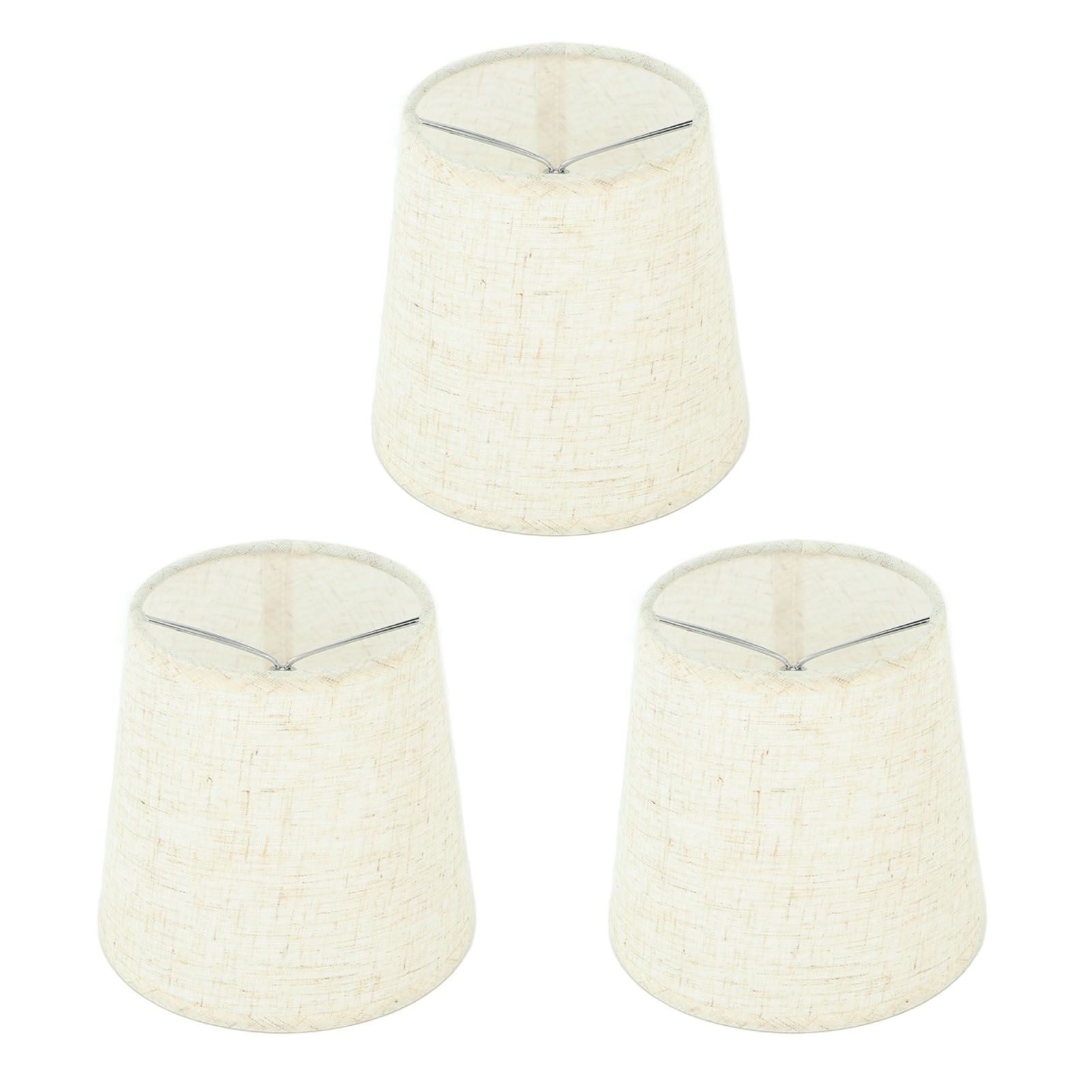 3Pcs Lampshades Hand Crafted Natural Linen Stylish Dustproof Barrel Chandelier Shades For Table Lamps and Floor Light - Image 4